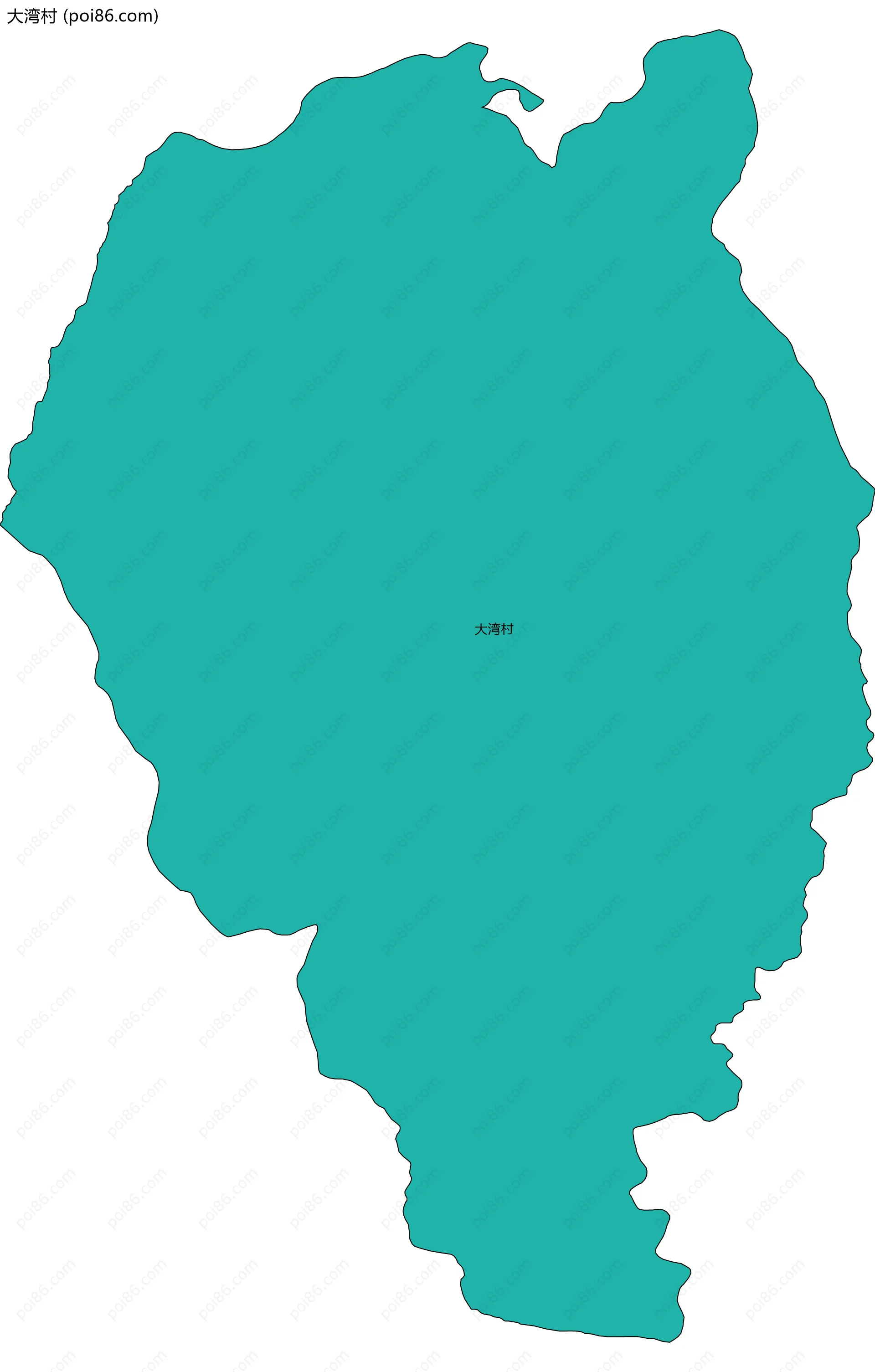 大湾村边界地图