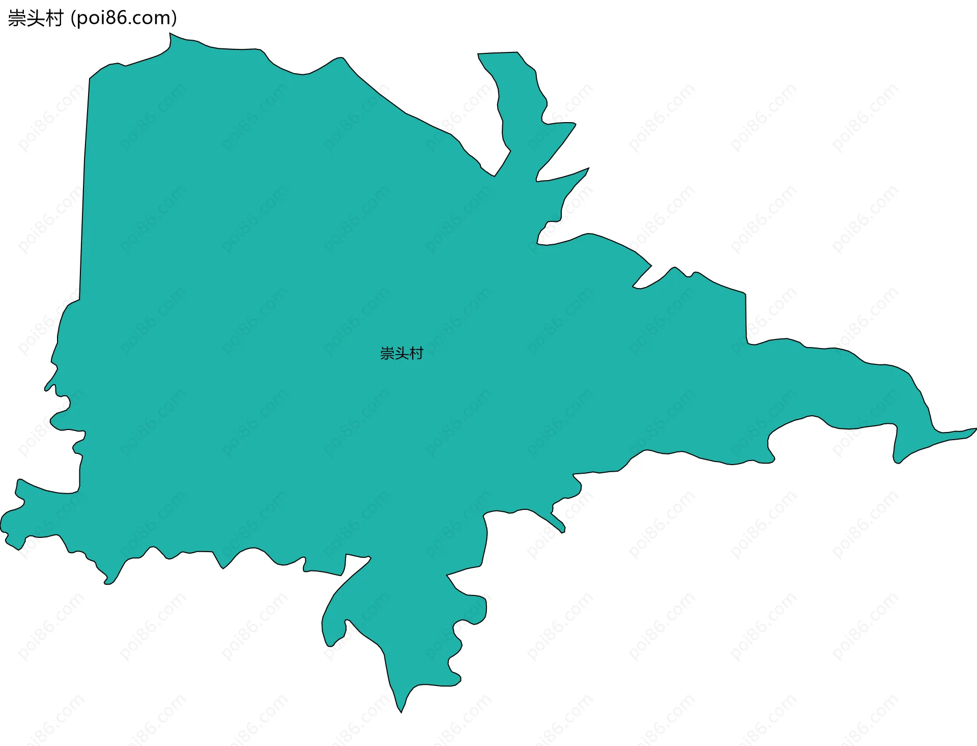 崇头村边界地图