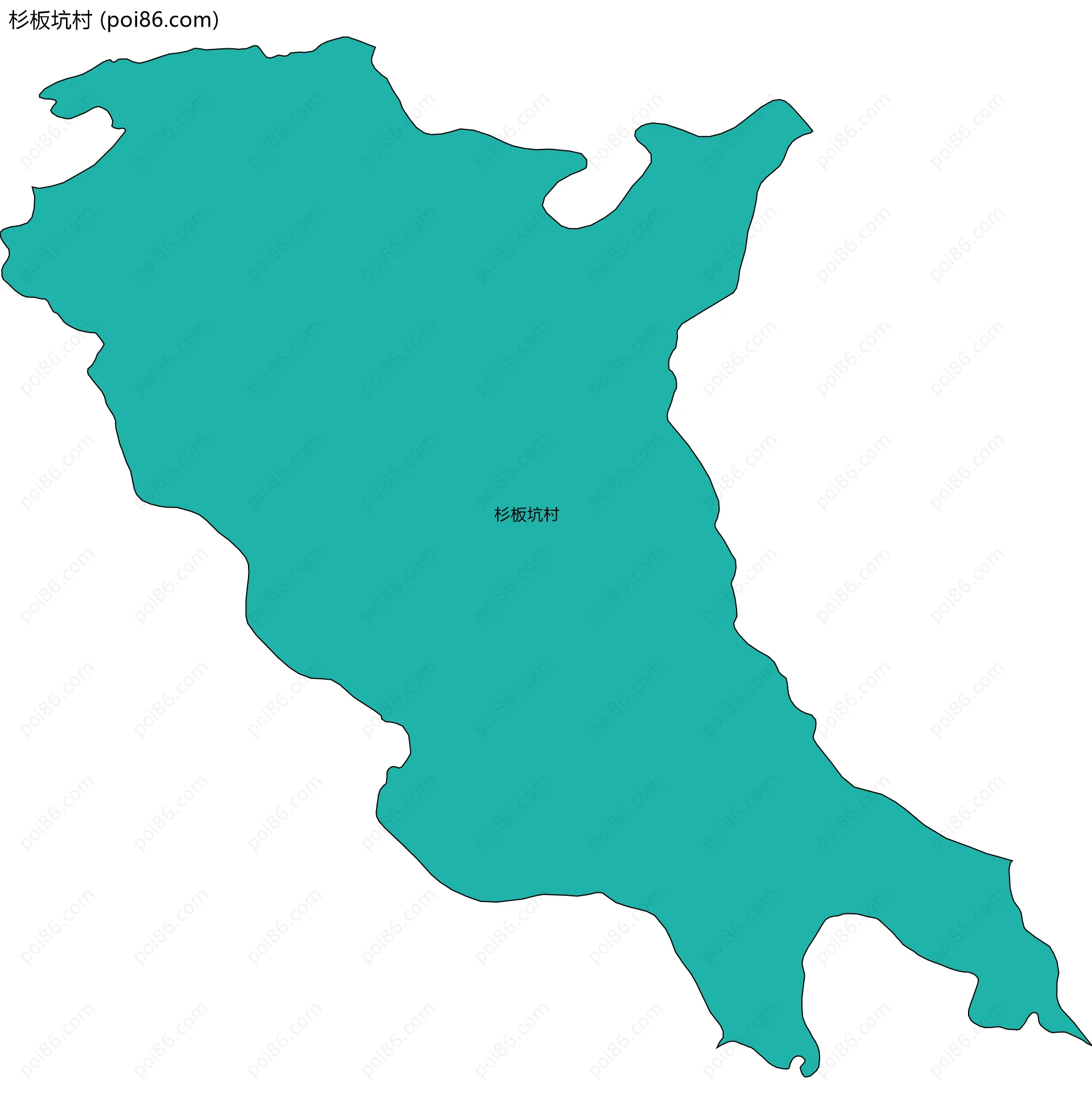 杉板坑村边界地图