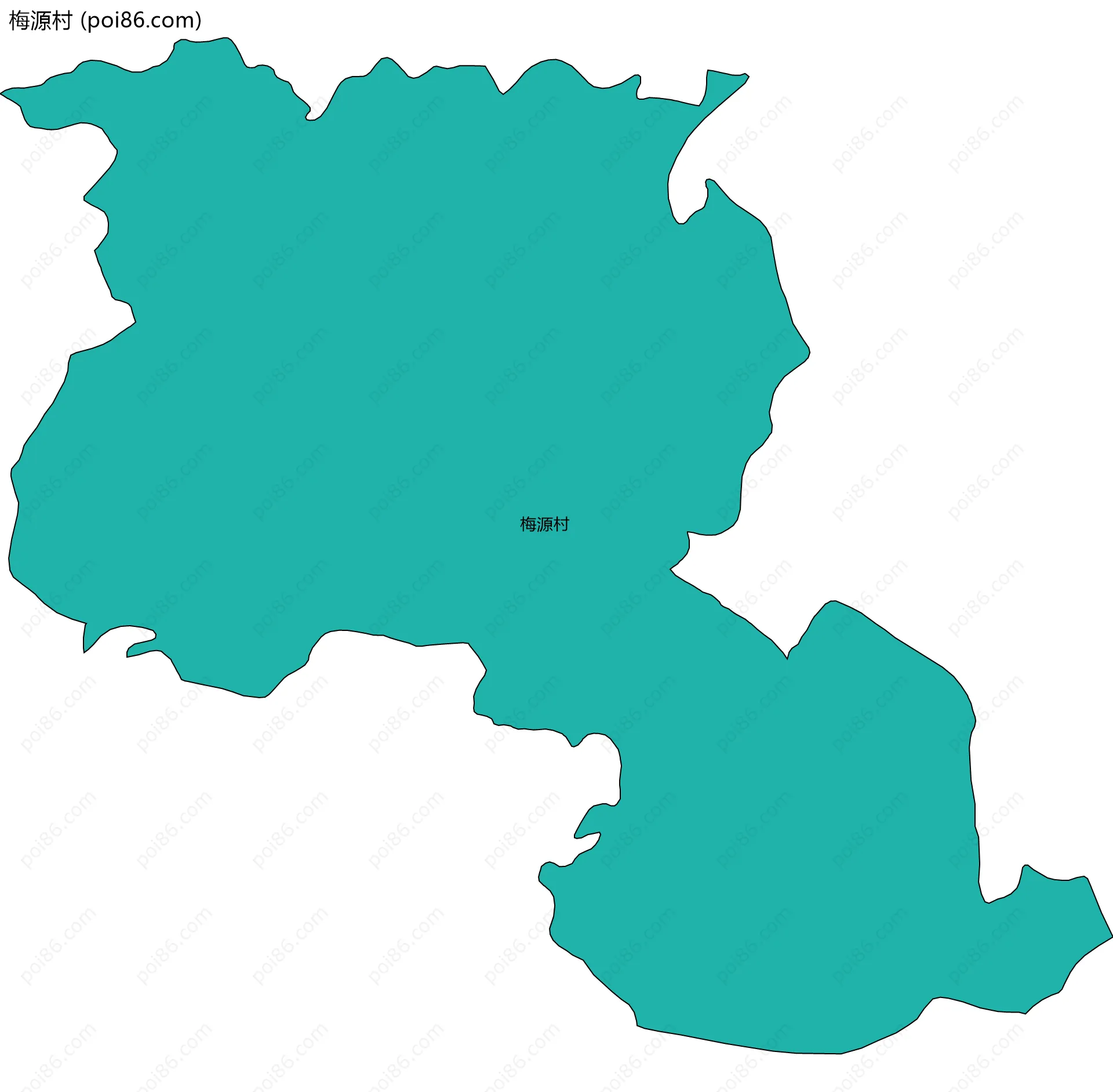 梅源村边界地图