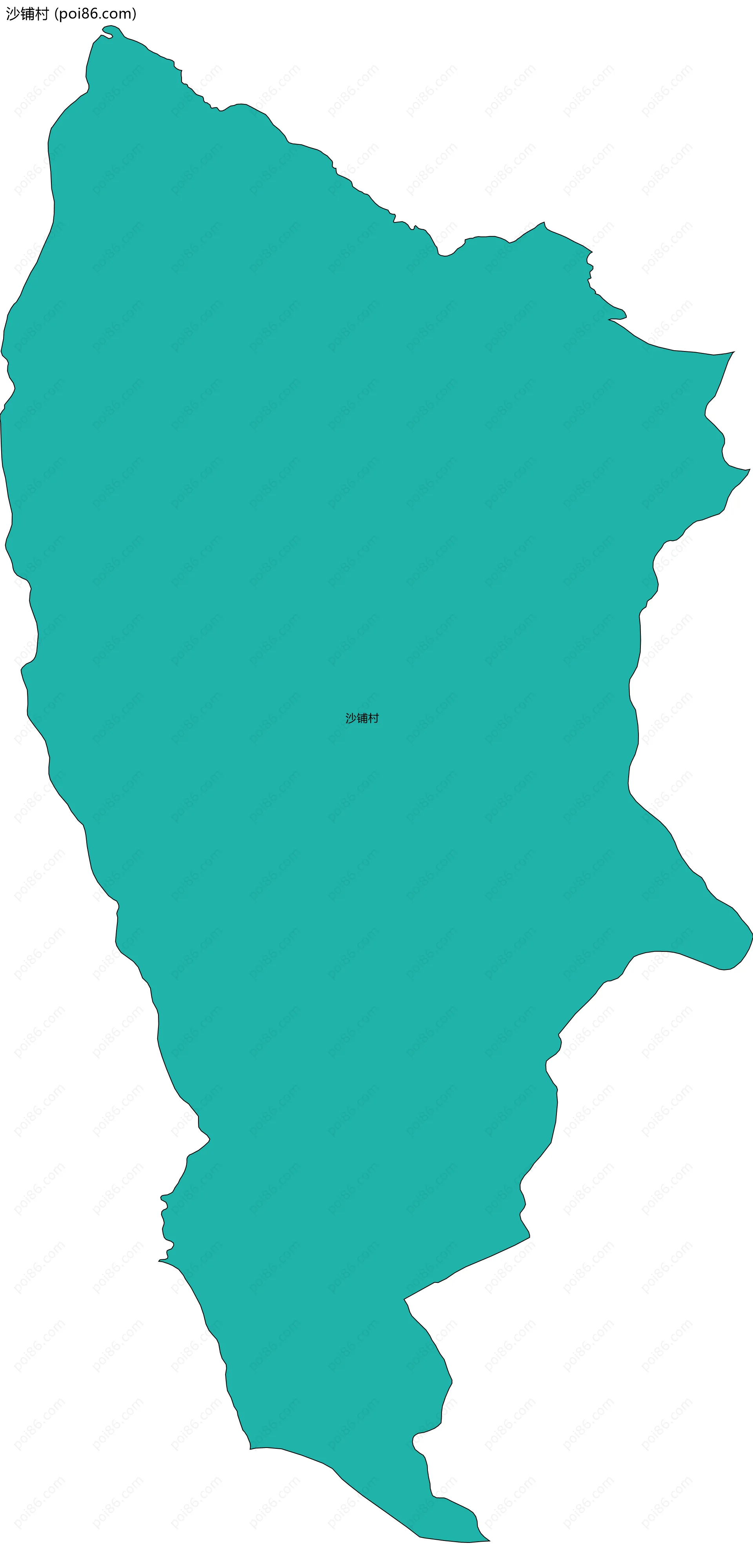 沙铺村边界地图