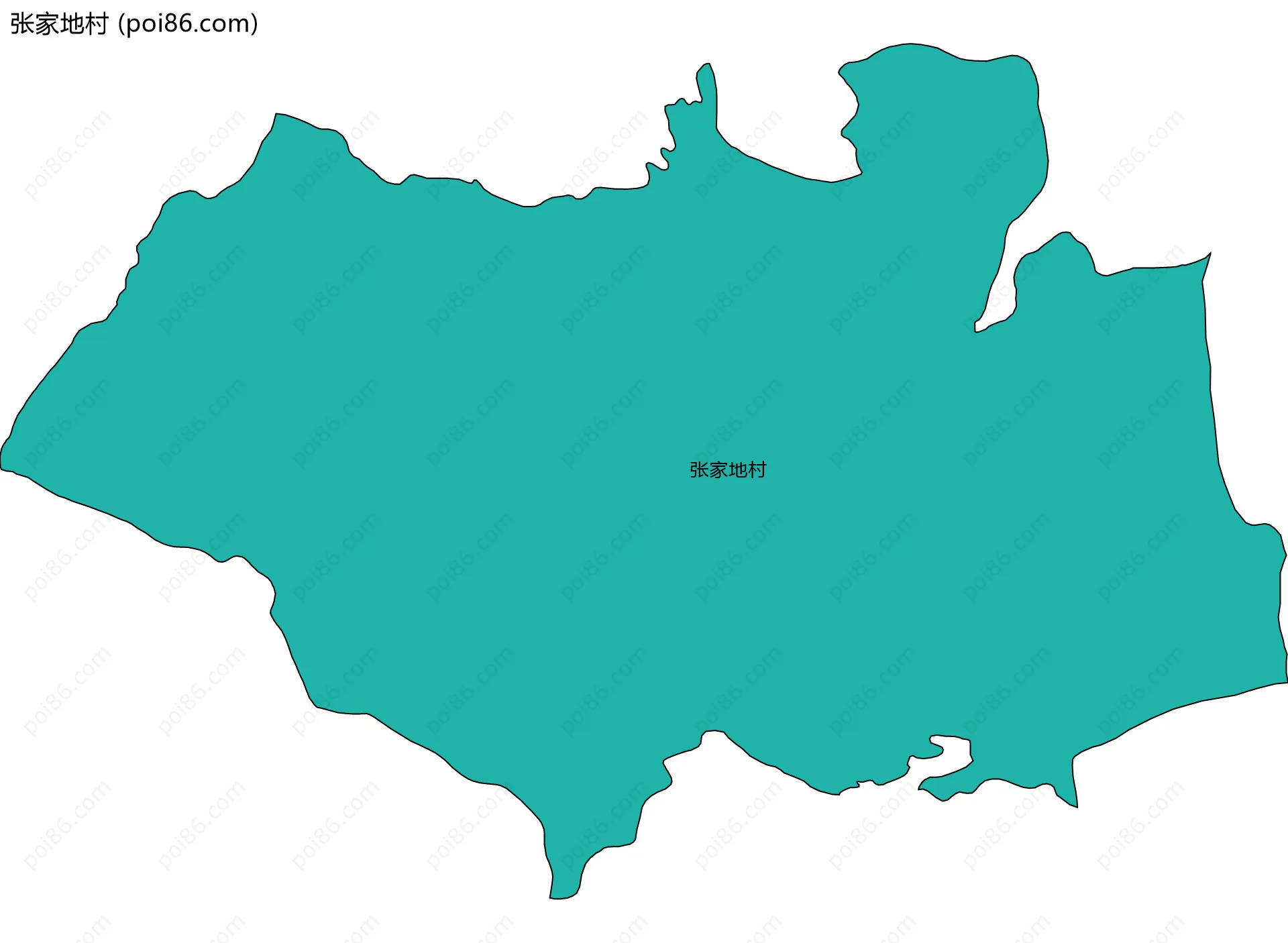 张家地村边界地图