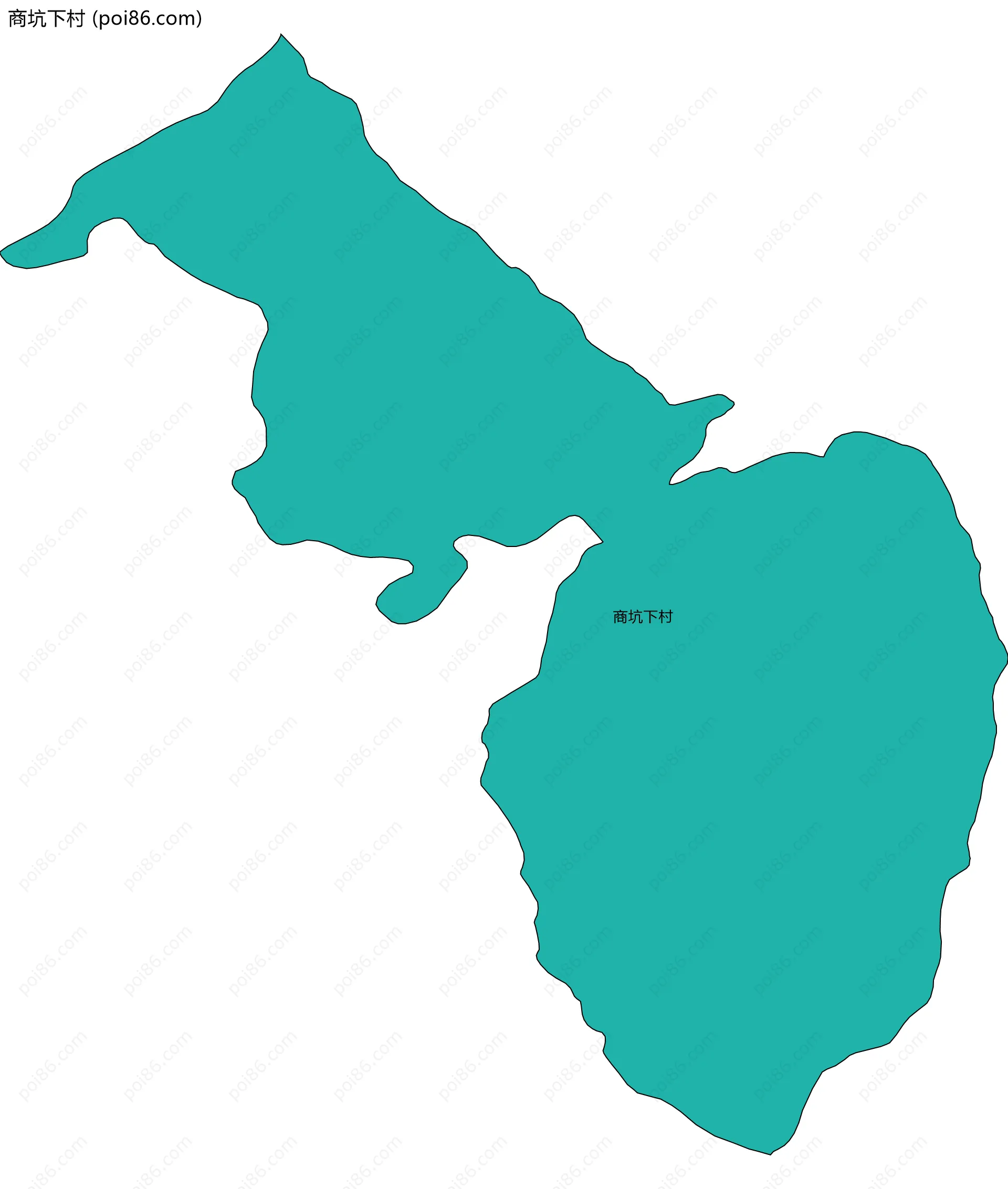 商坑下村边界地图