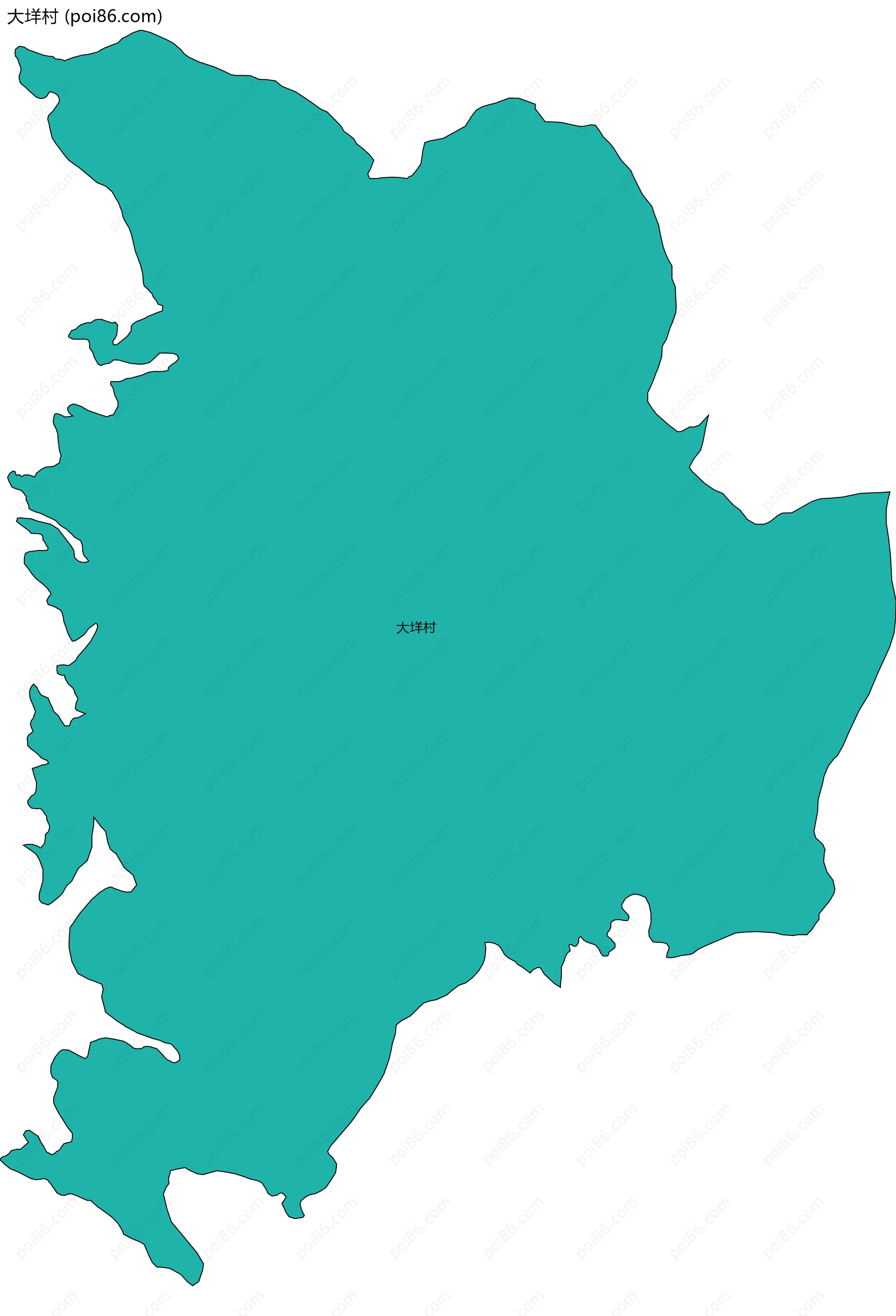 大垟村边界地图