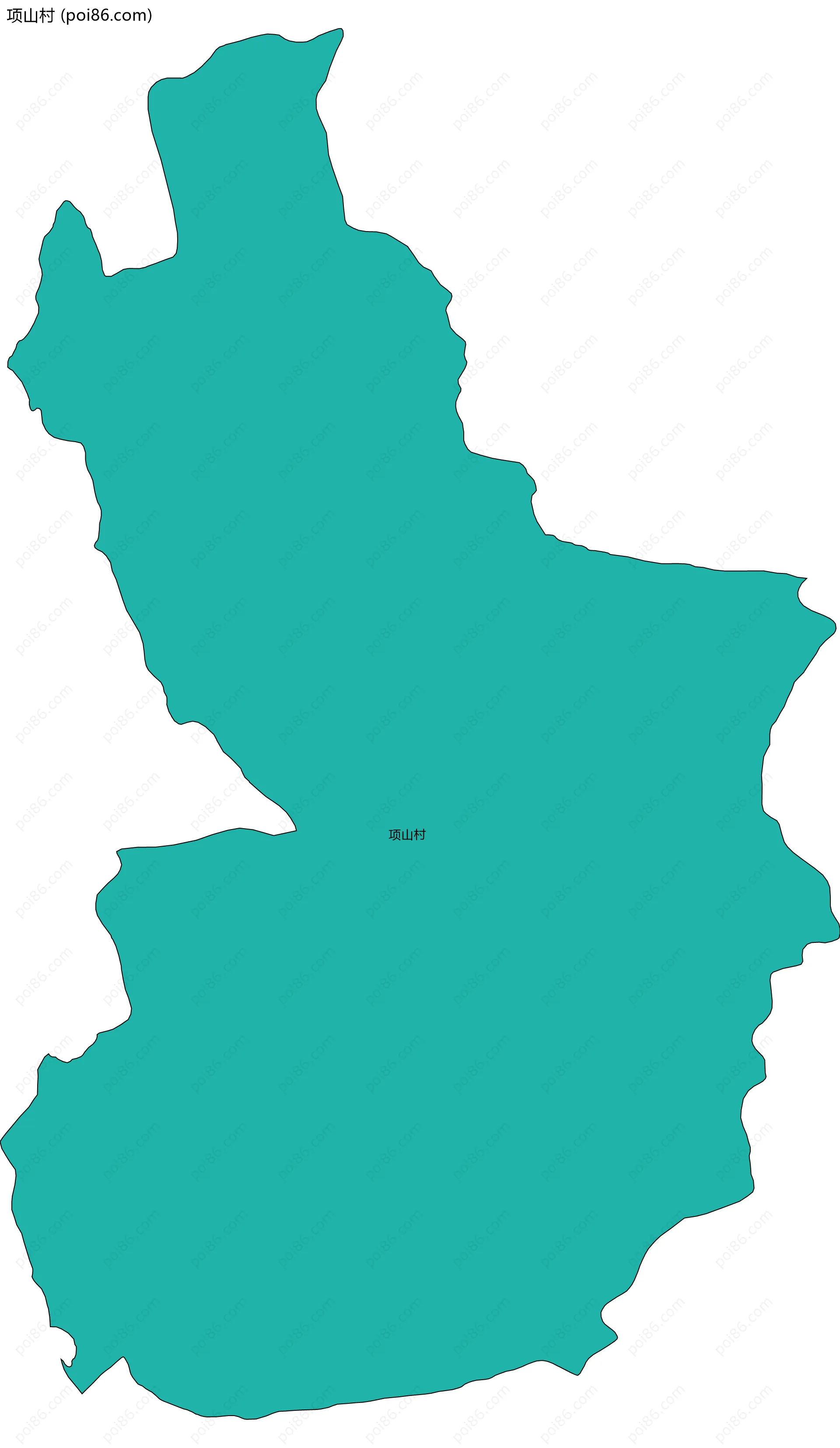 项山村边界地图