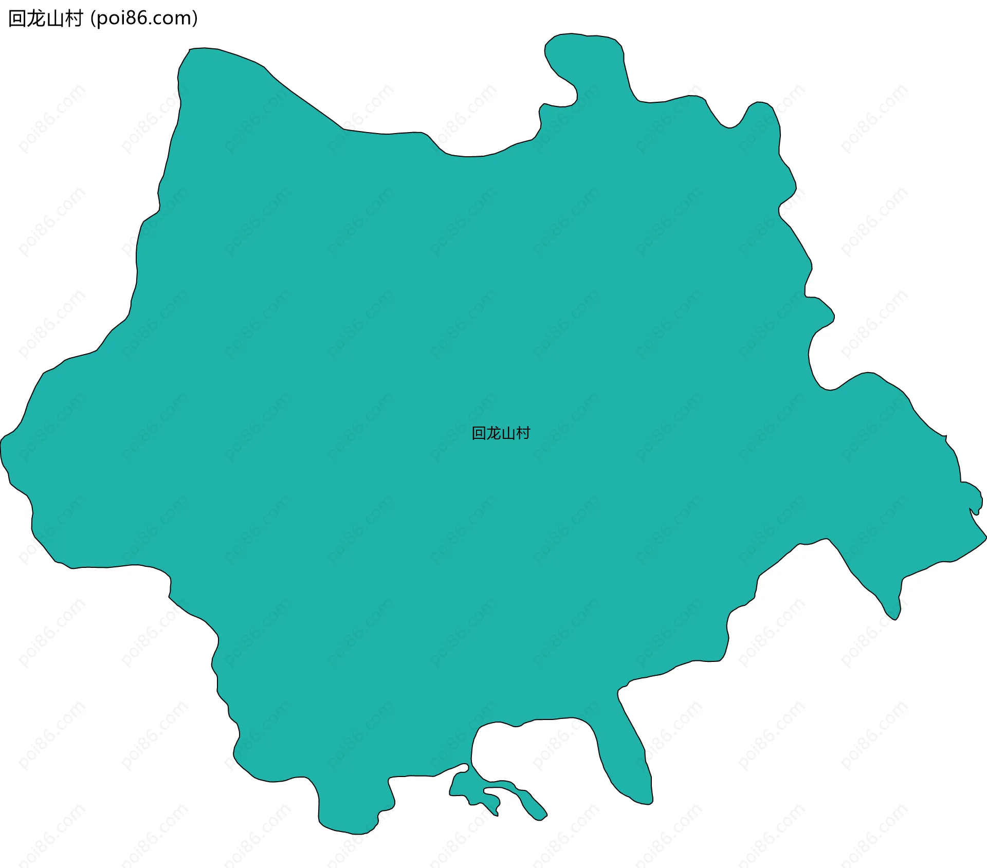 回龙山村边界地图