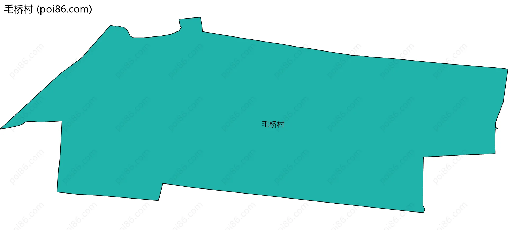 毛桥村边界地图