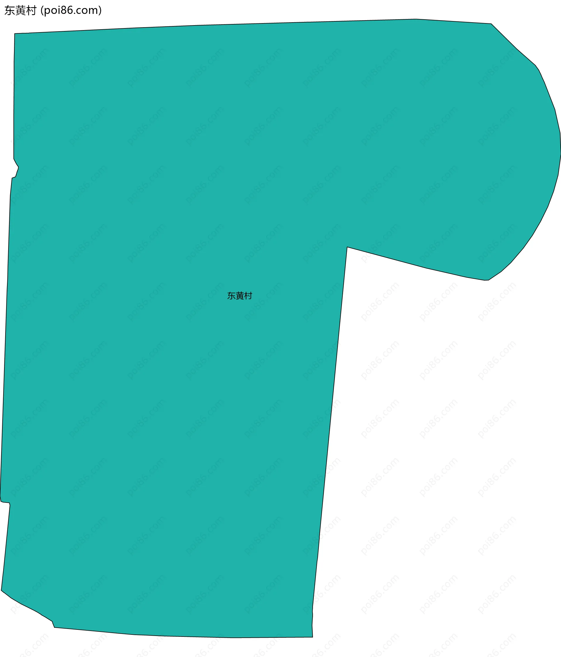 东黄村边界地图