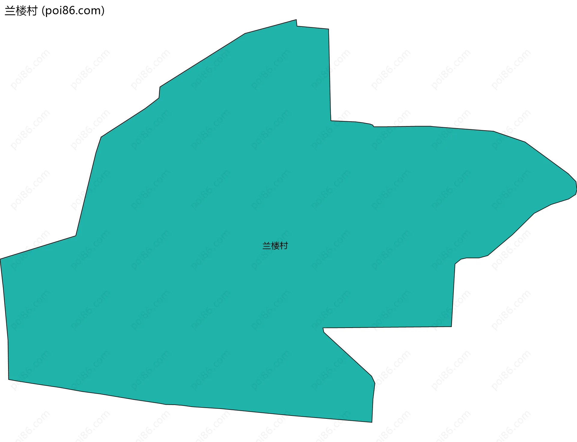 兰楼村边界地图