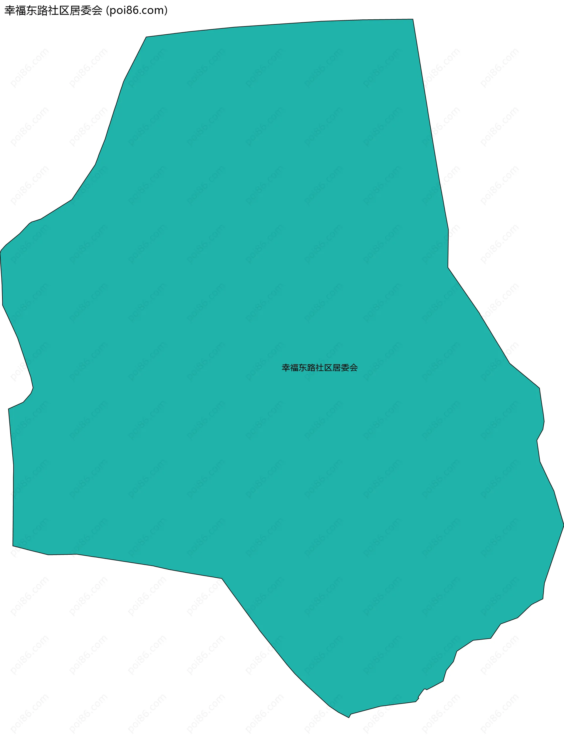 幸福东路社区居委会边界地图