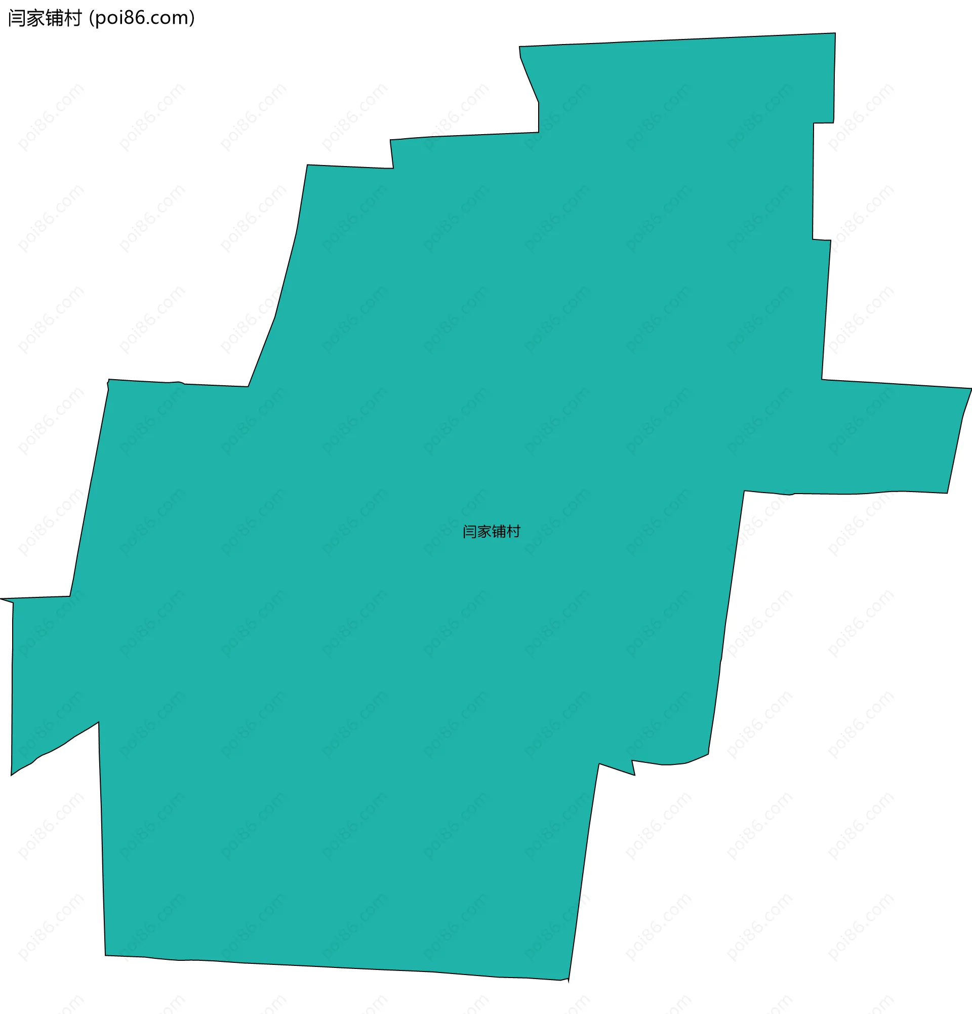 闫家铺村边界地图