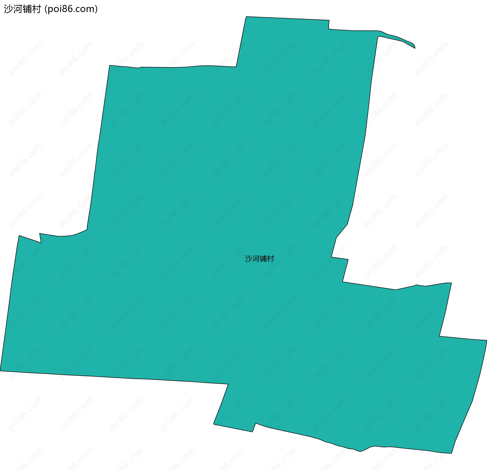 沙河铺村边界地图