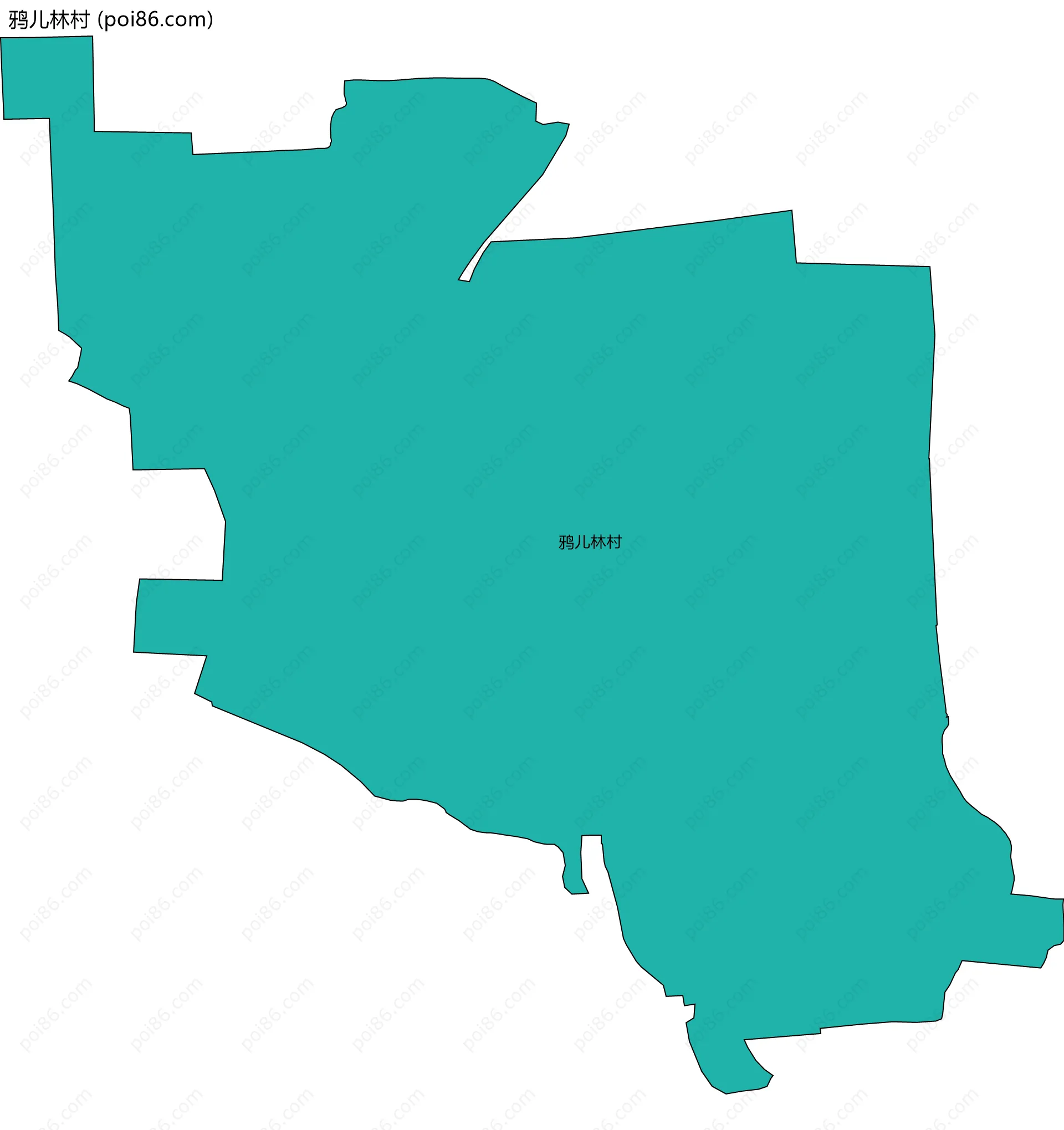 鸦儿林村边界地图