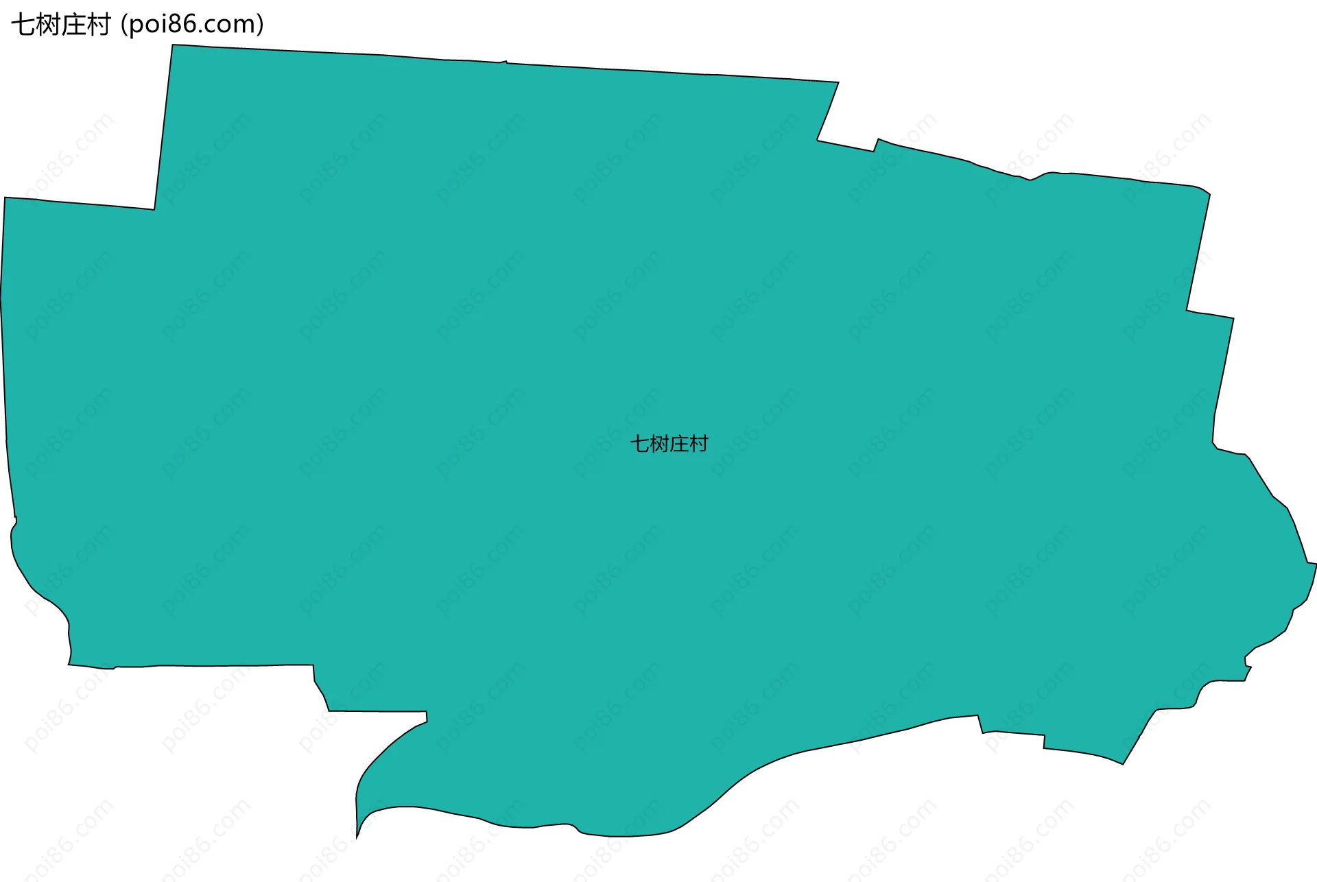 七树庄村边界地图