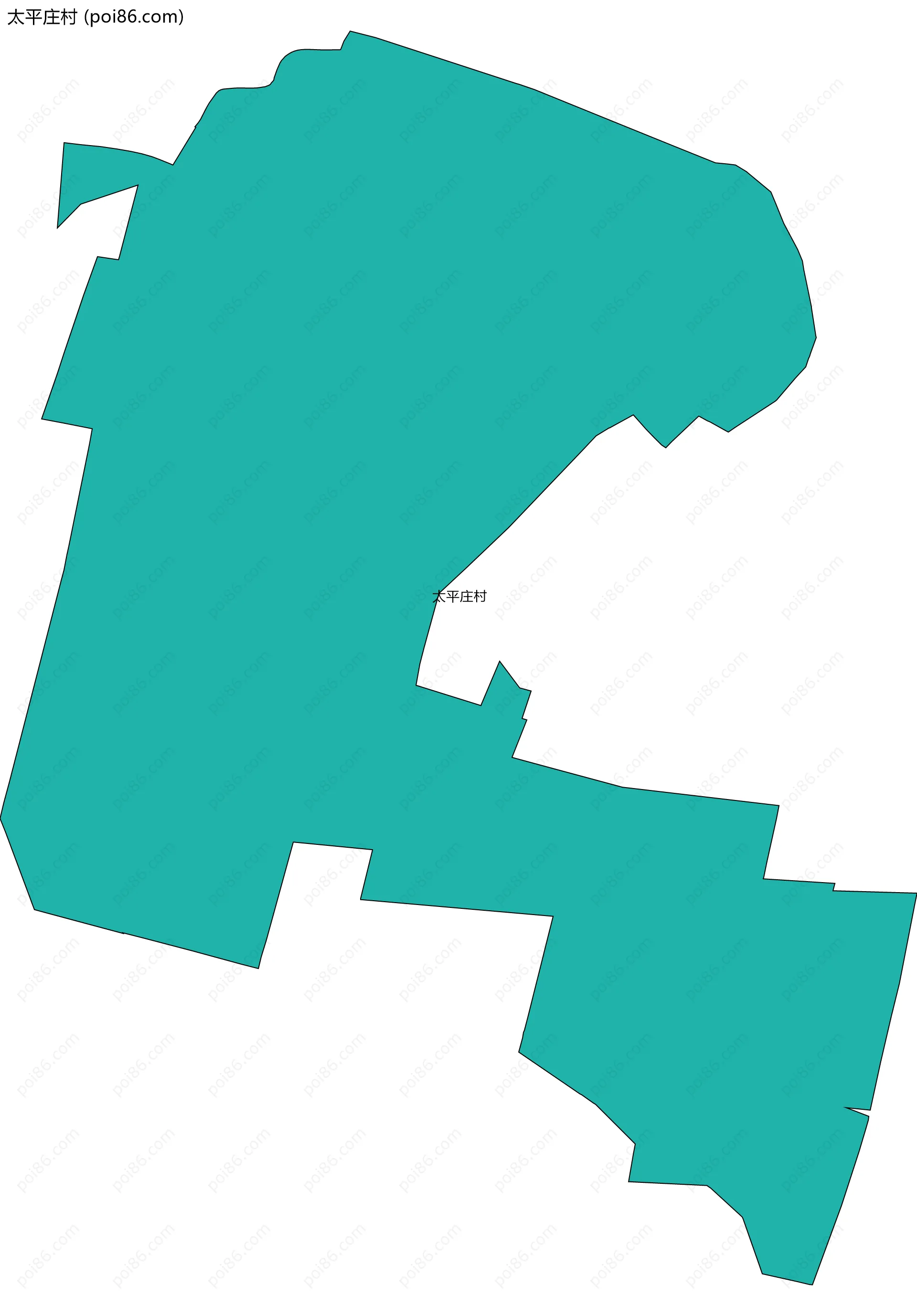 太平庄村边界地图