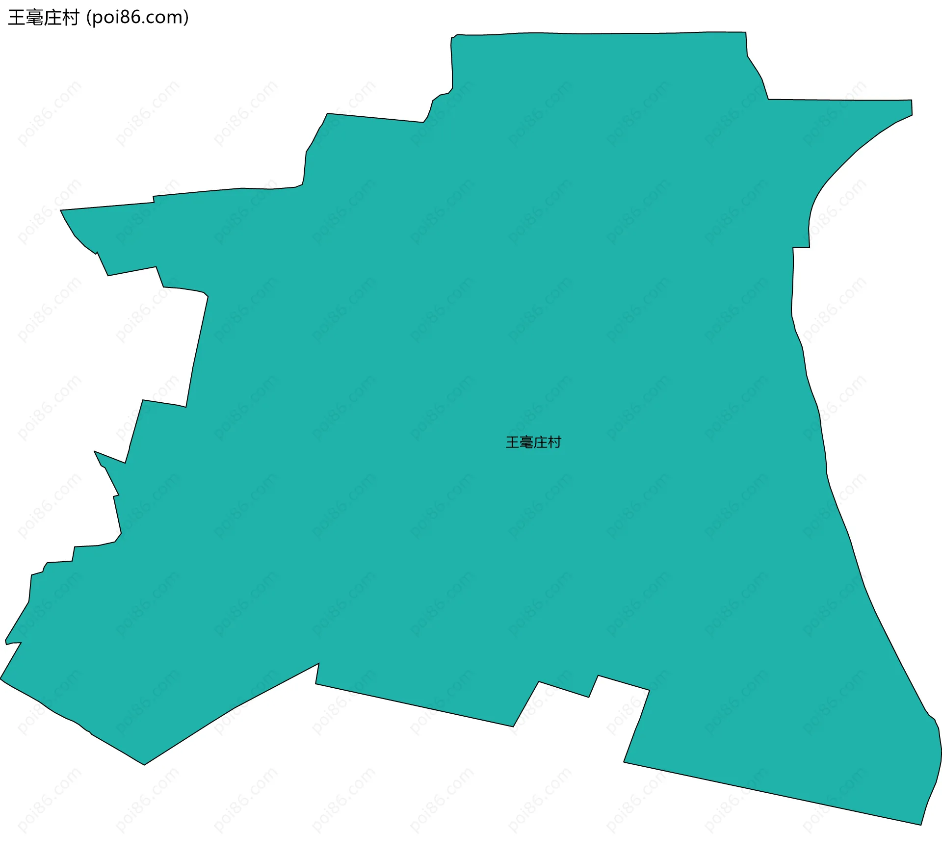 王毫庄村边界地图