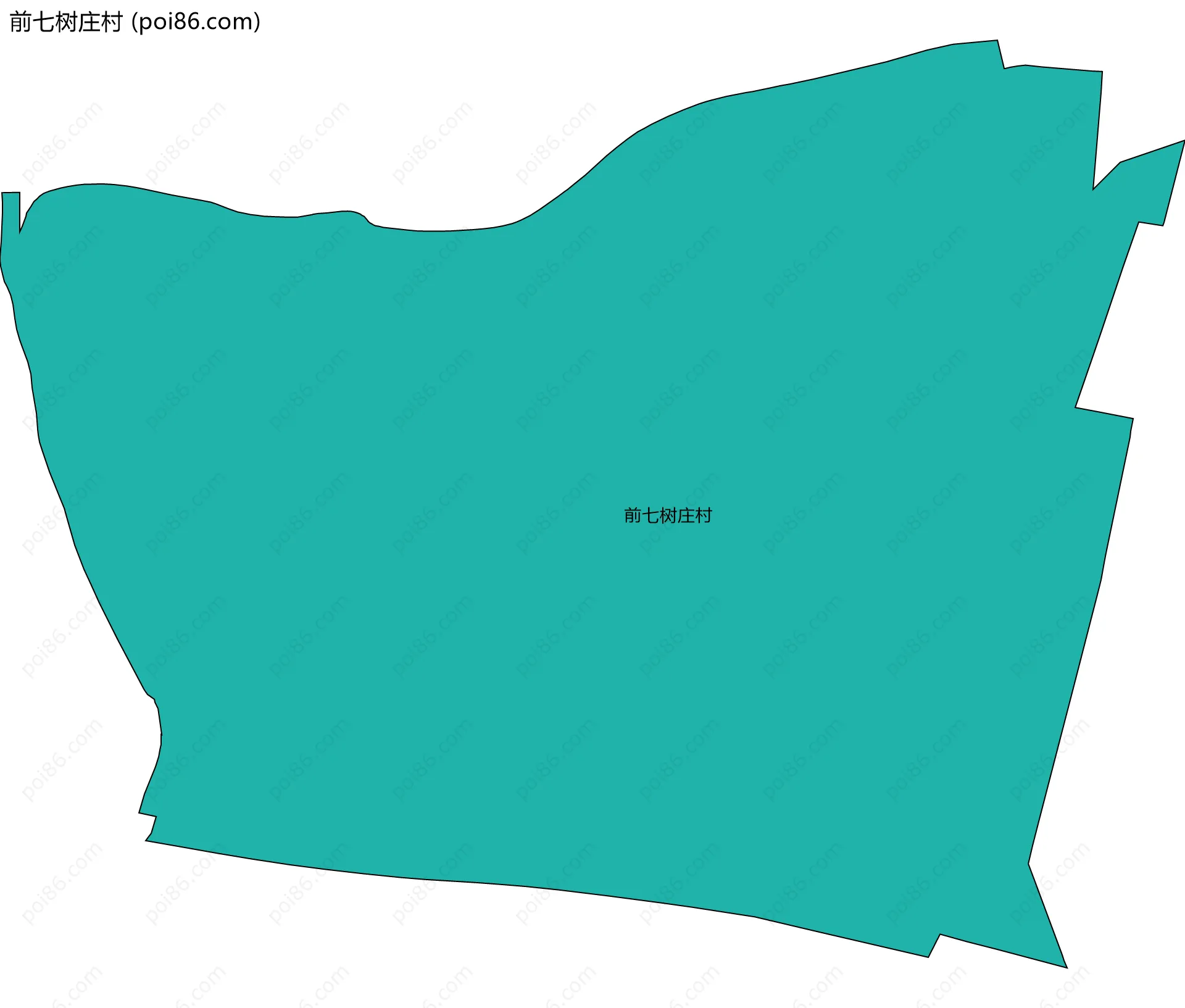 前七树庄村边界地图