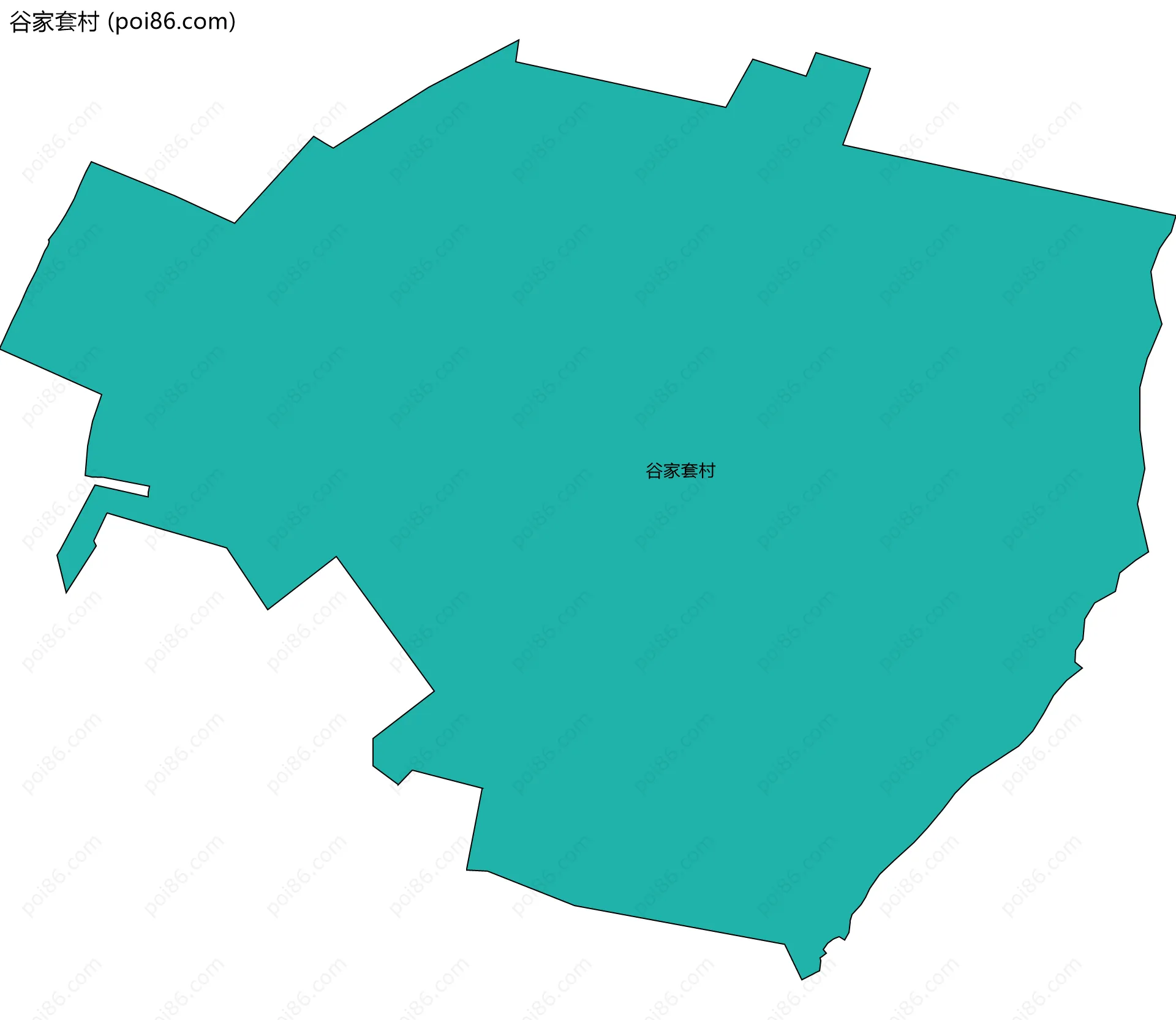 谷家套村边界地图