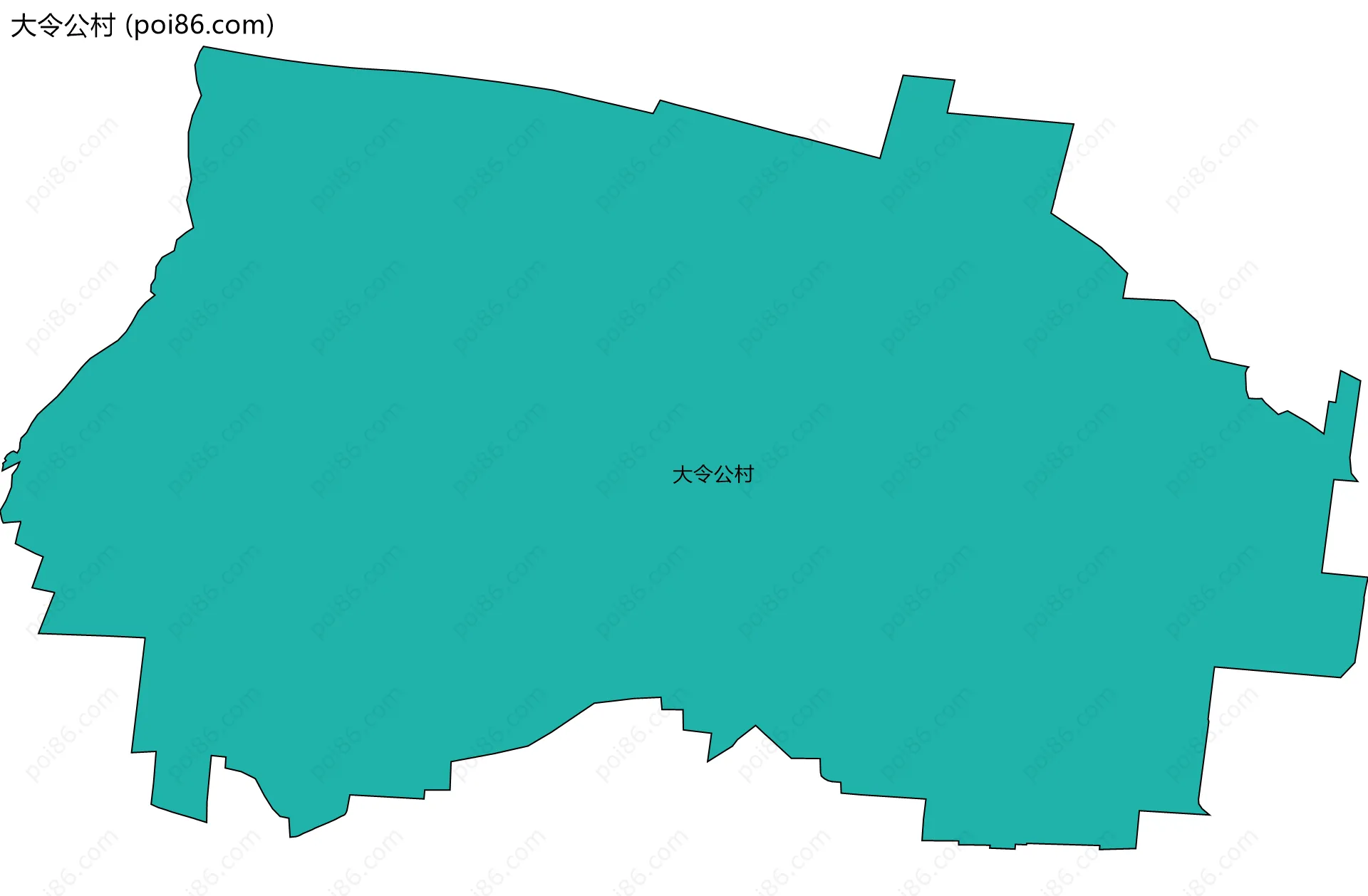 大令公村边界地图