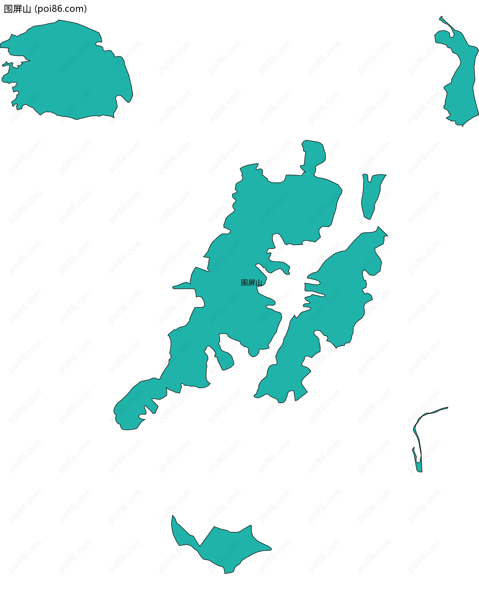 围屏山边界地图