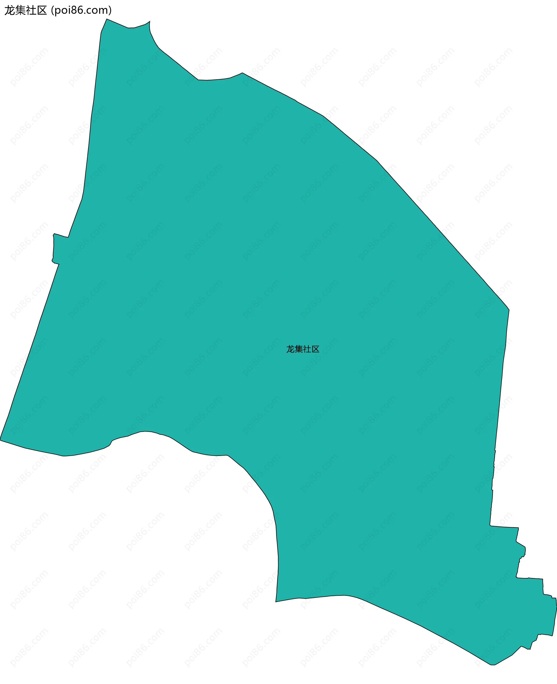 龙集社区边界地图