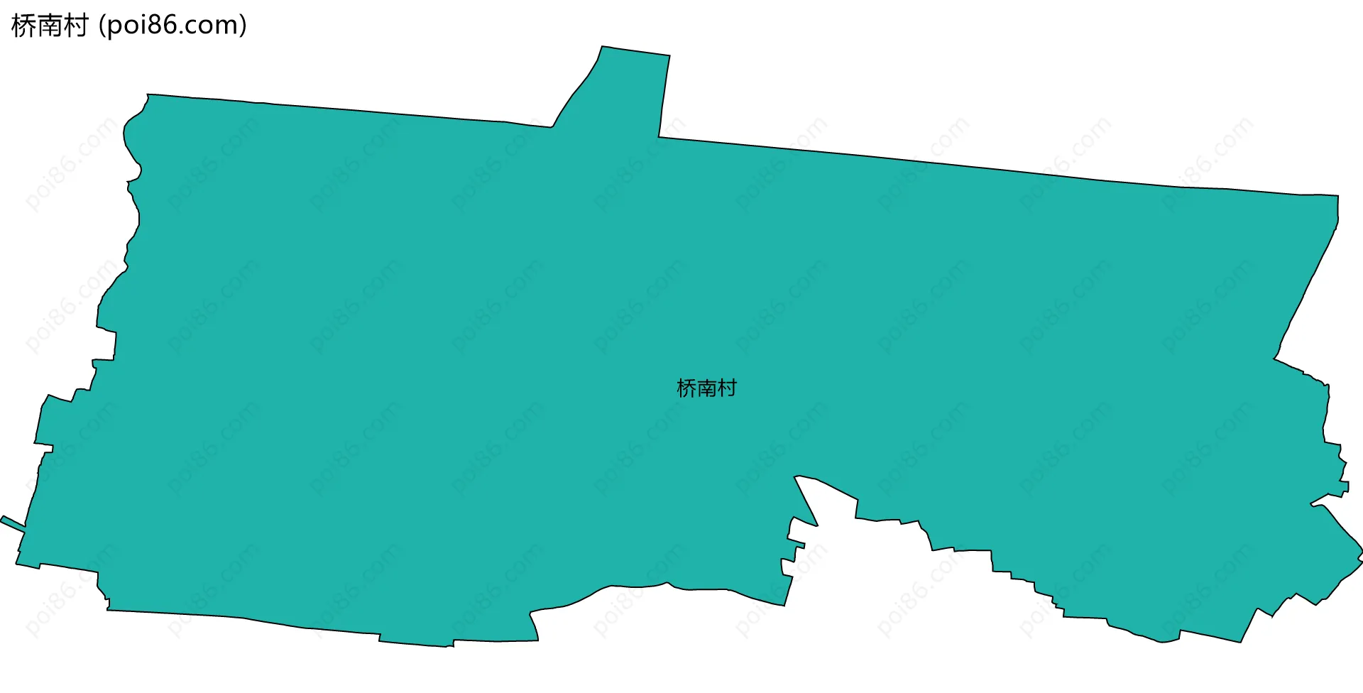 桥南村边界地图