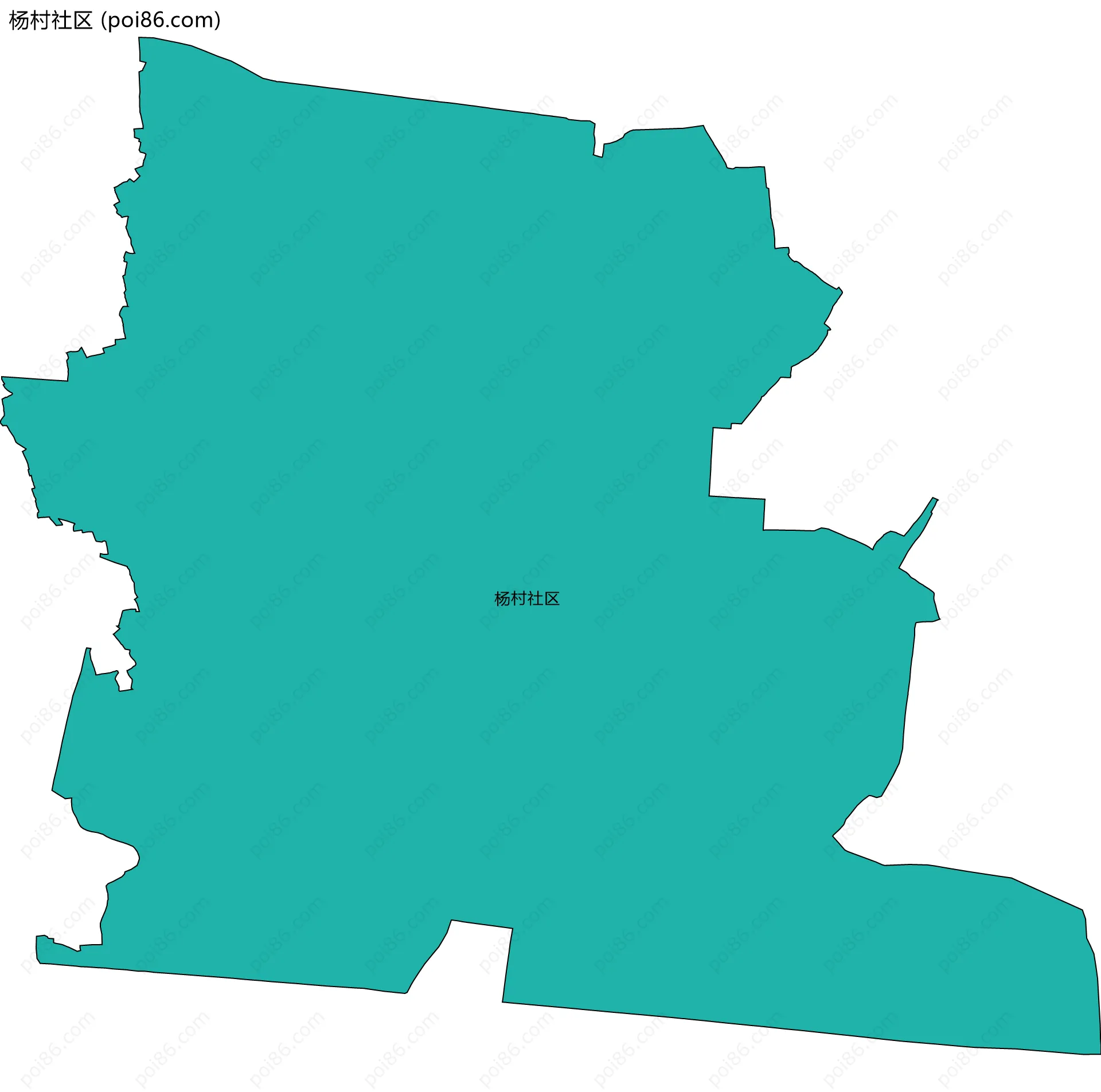 杨村社区边界地图