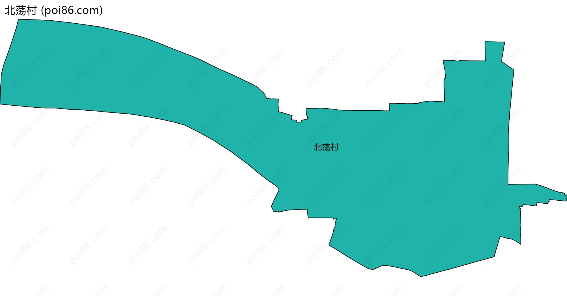 北荡村边界地图