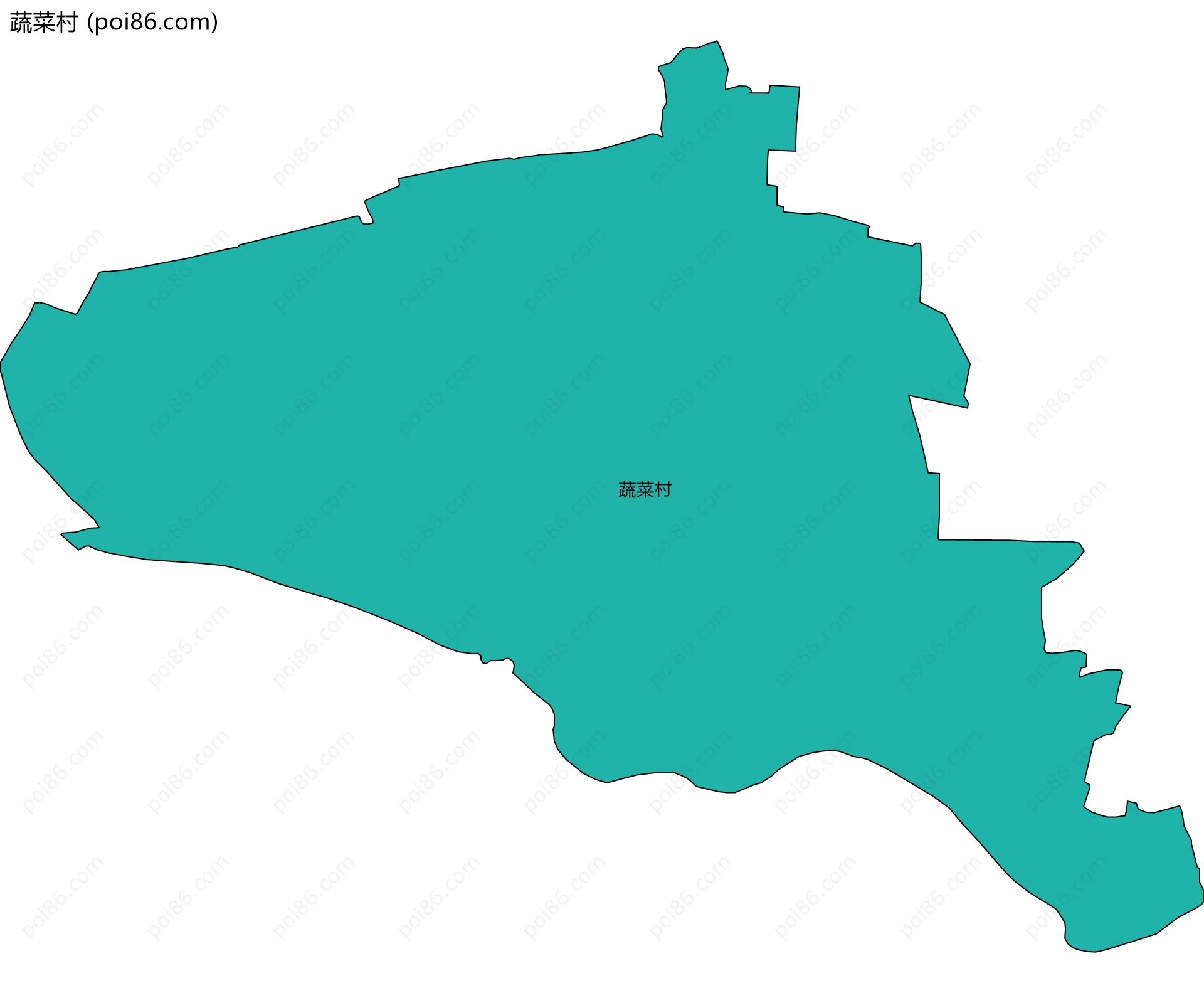 蔬菜村边界地图
