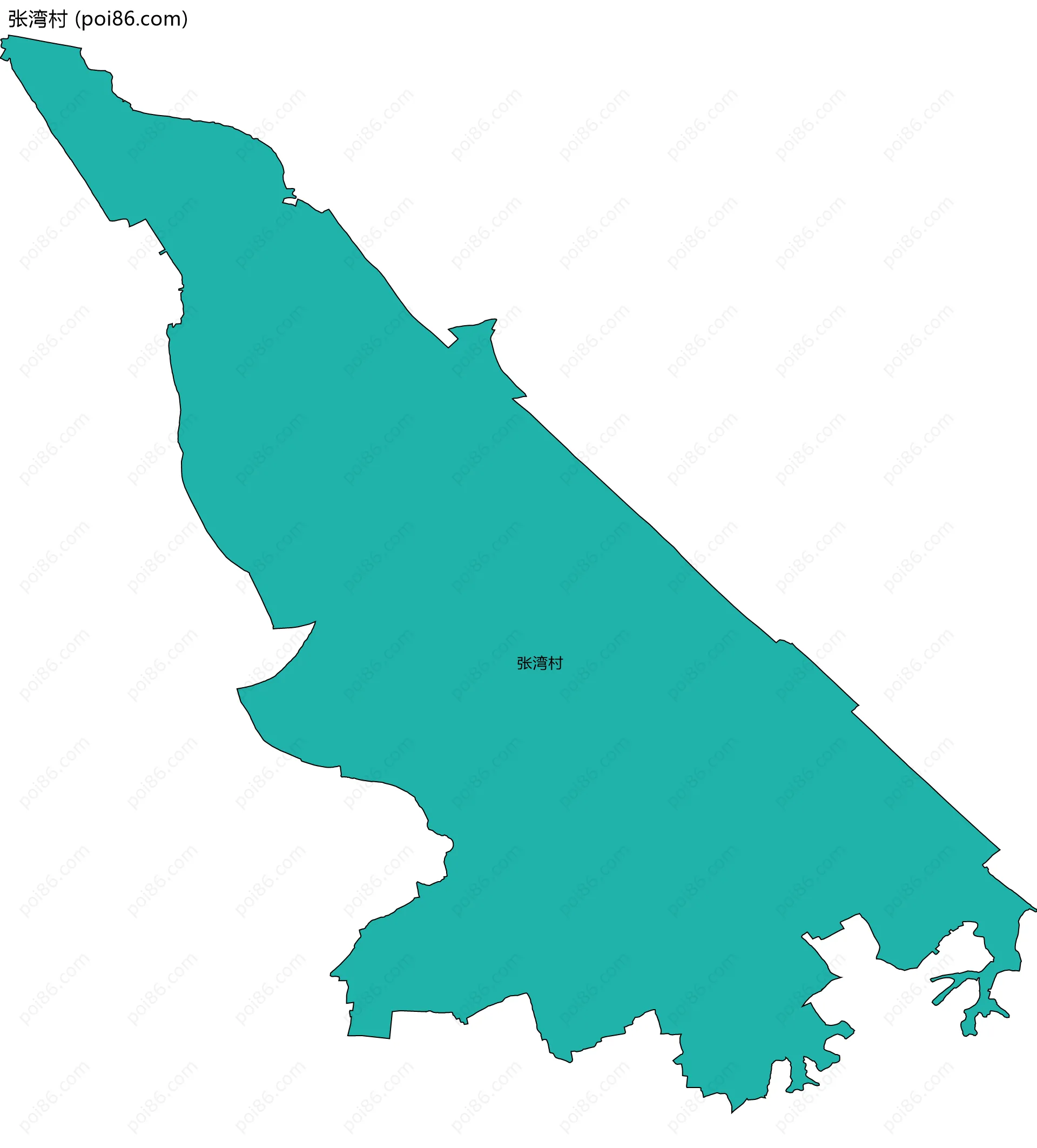 张湾村边界地图