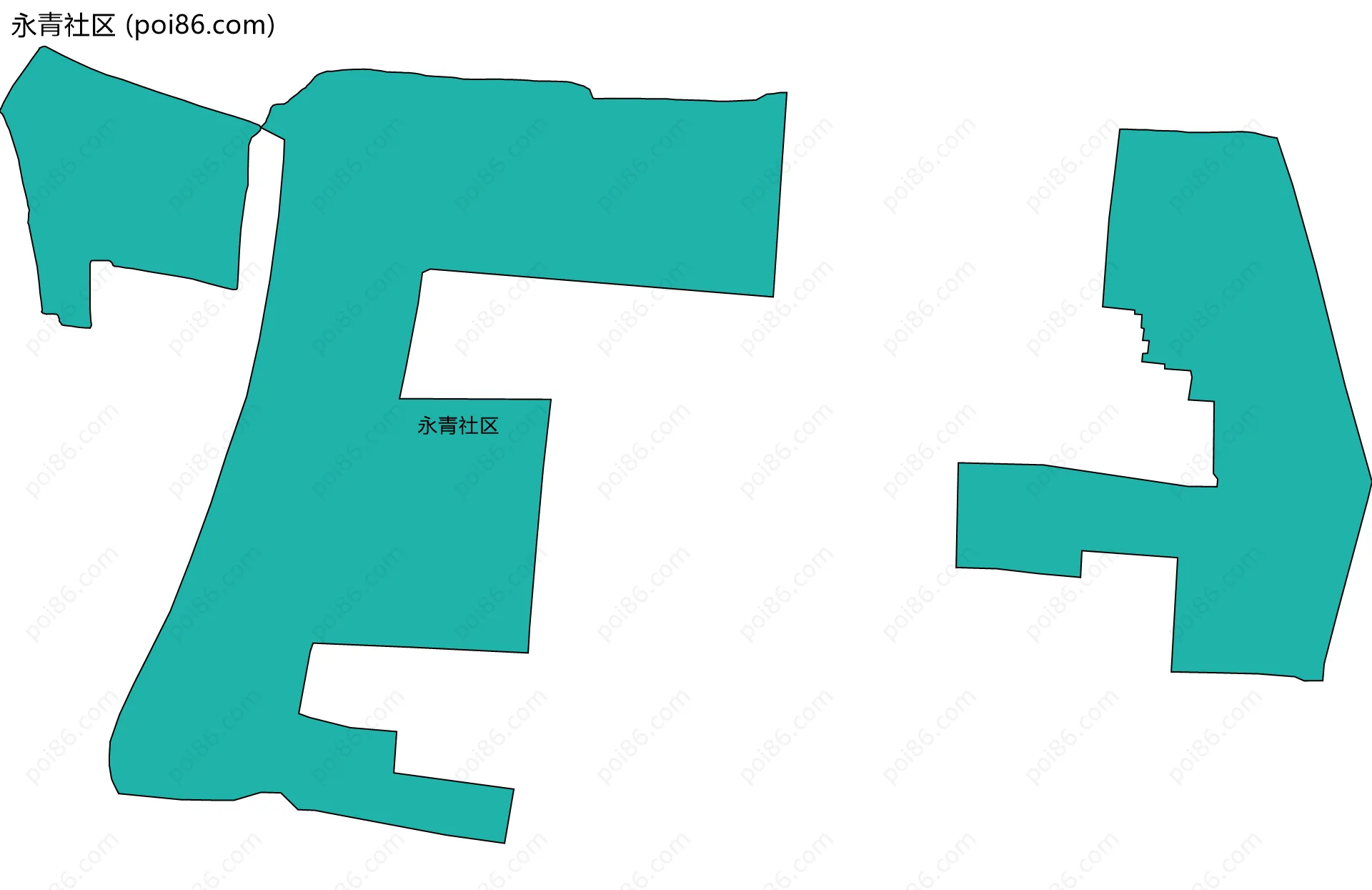 永青社区边界地图