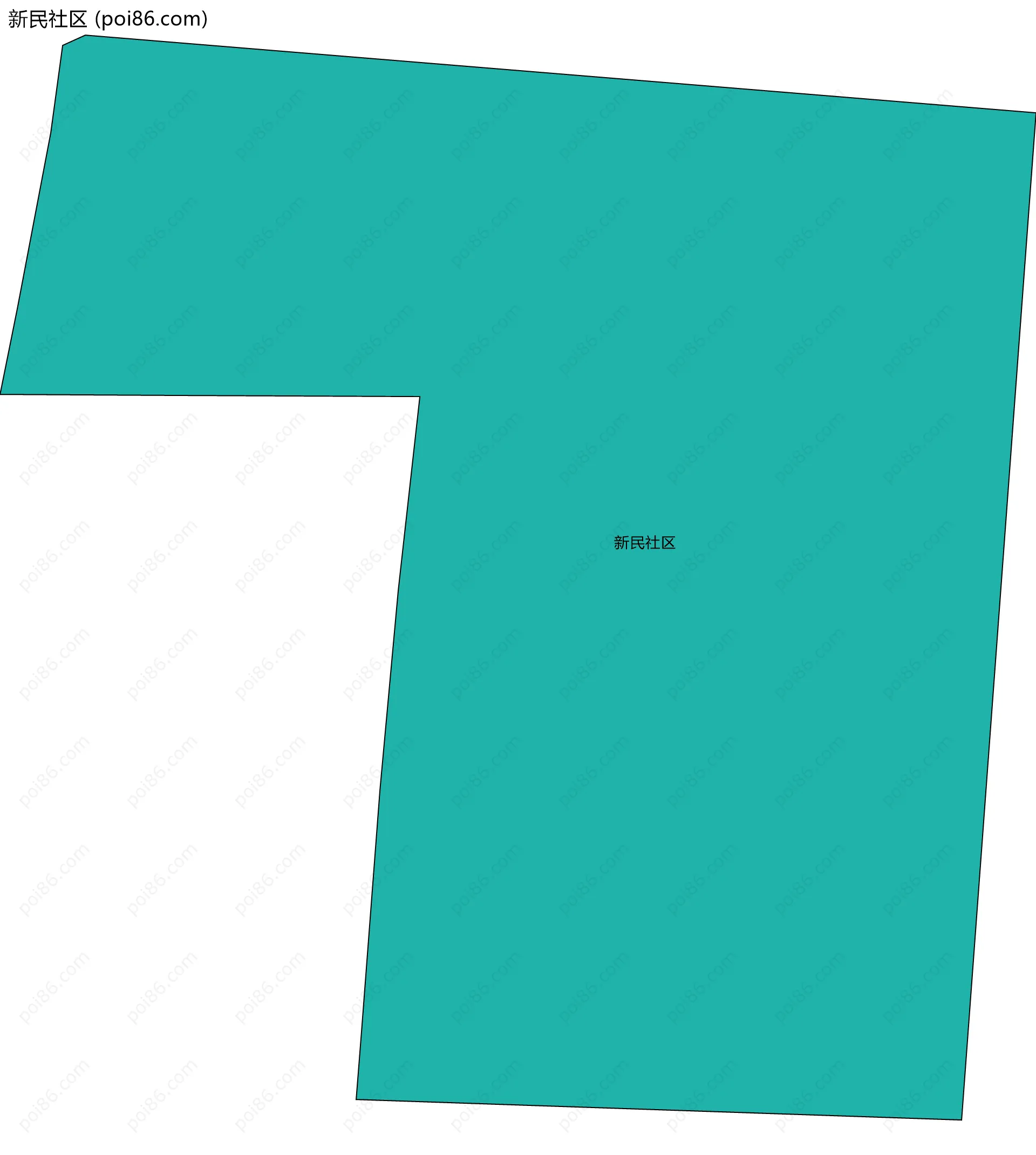 新民社区边界地图