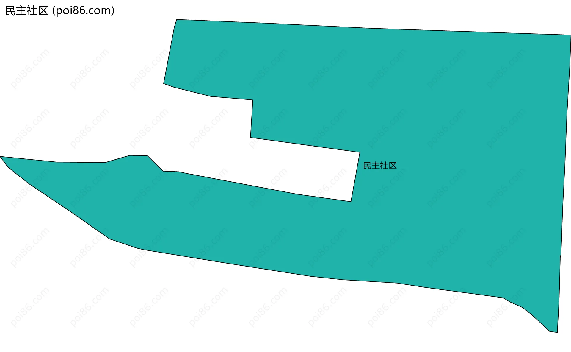 民主社区边界地图