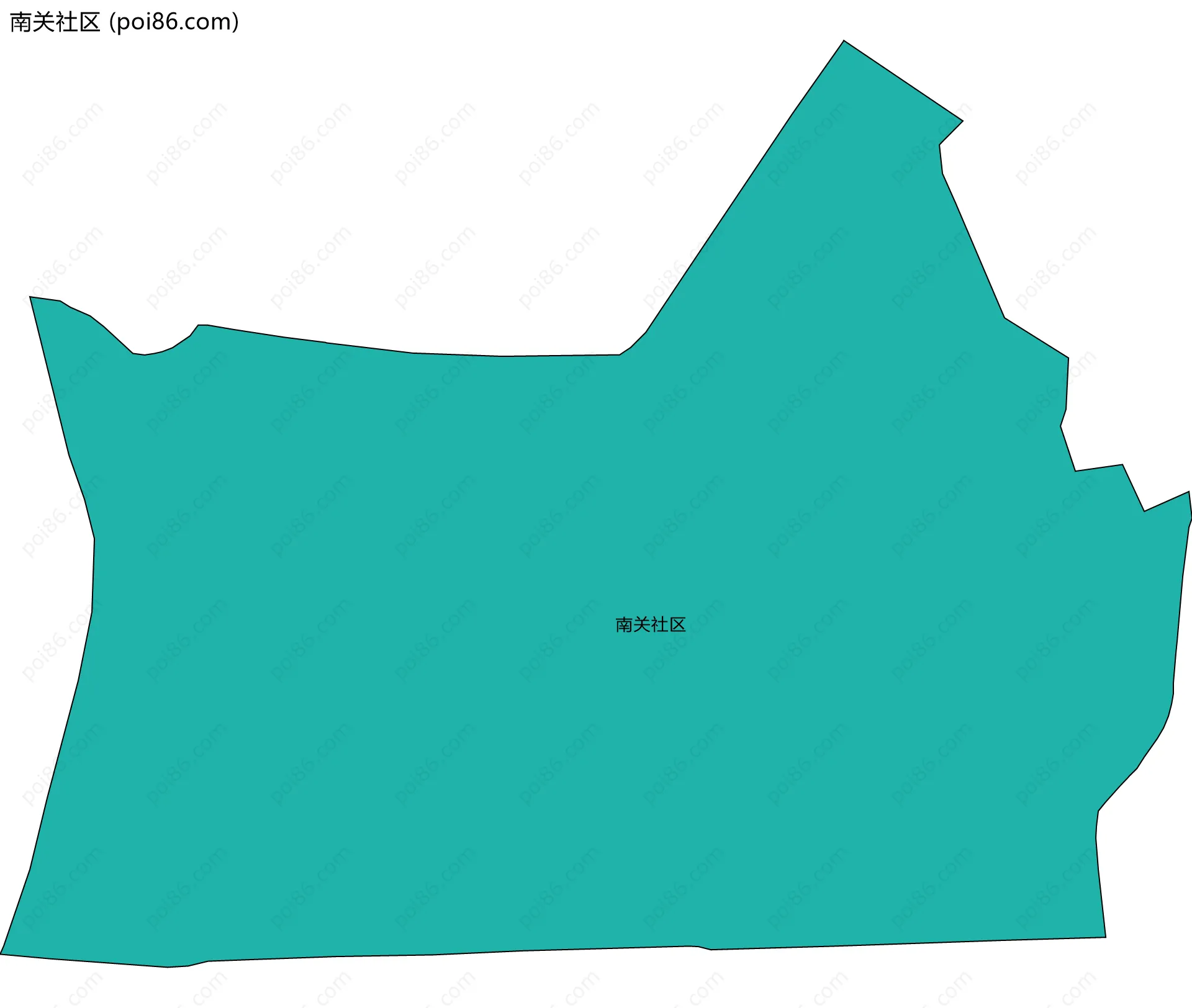 南关社区边界地图