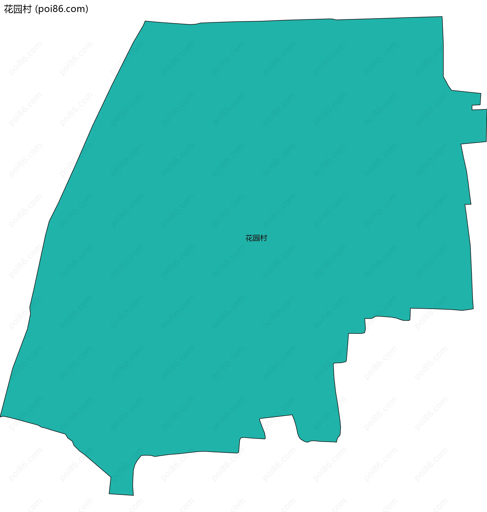 花园村边界地图