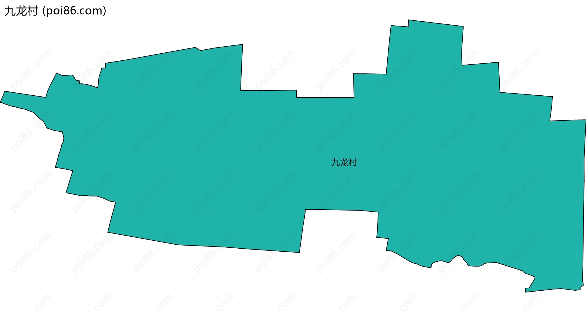 九龙村边界地图