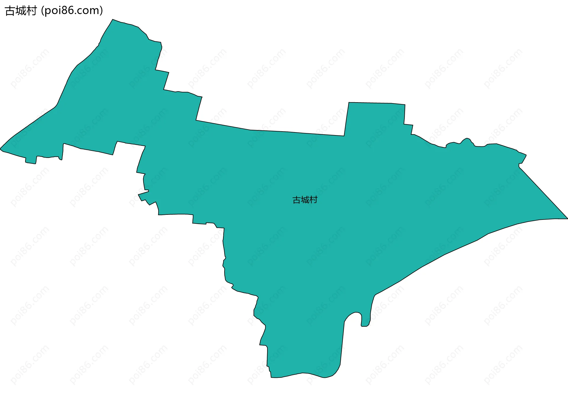 古城村边界地图