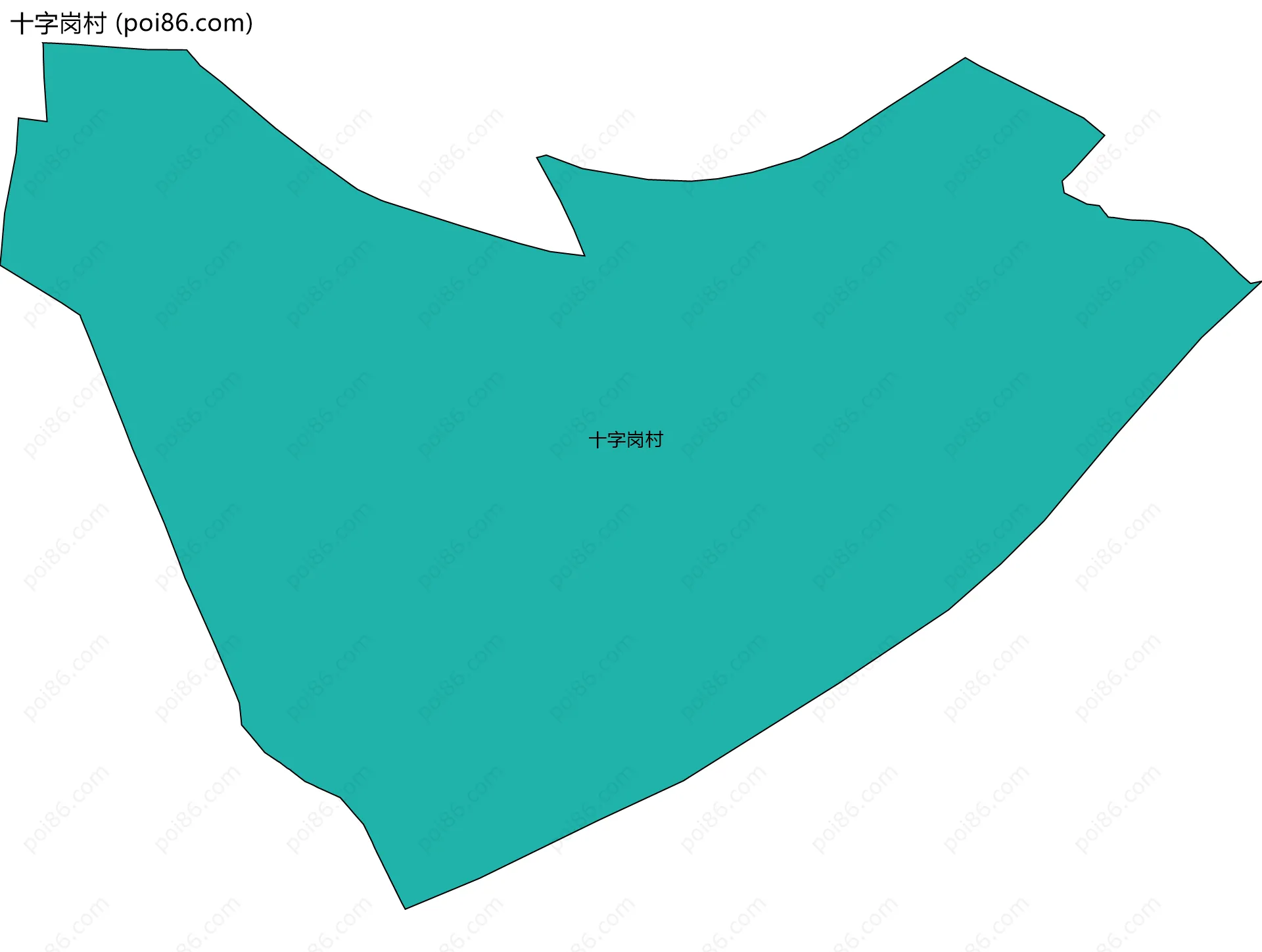 十字岗村边界地图
