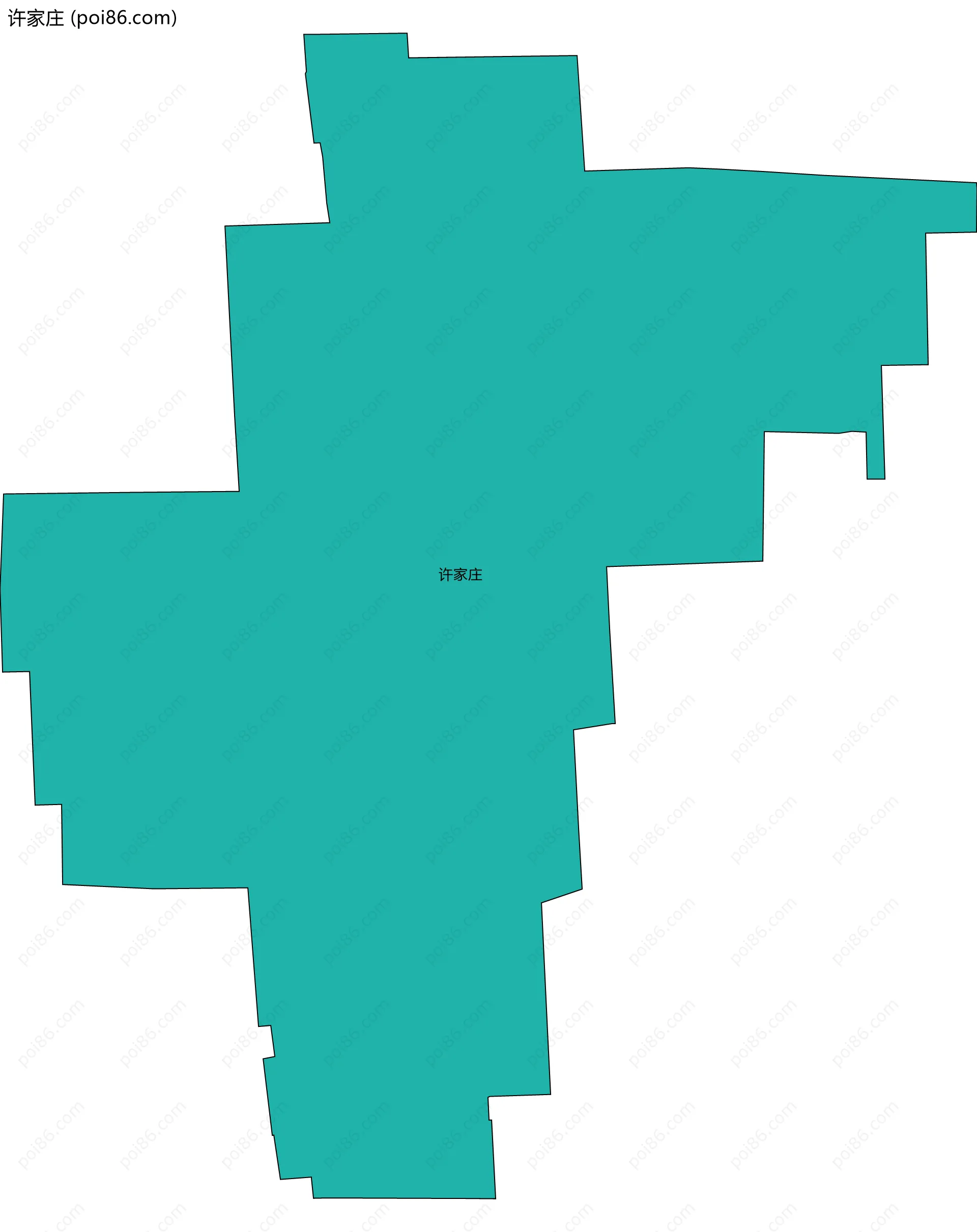 许家庄边界地图