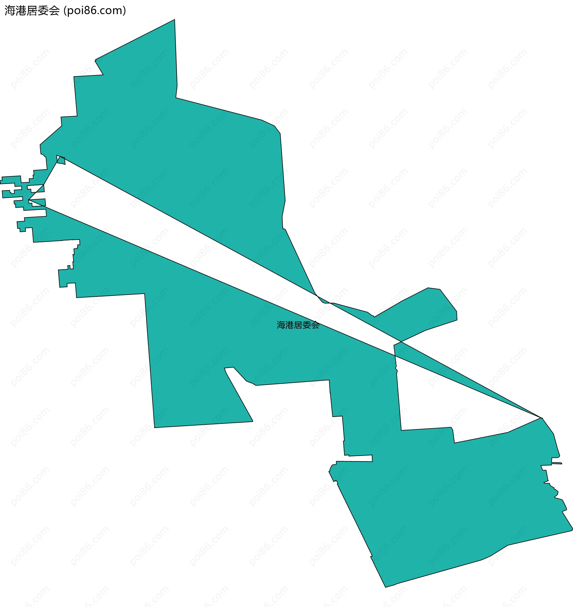 海港居委会边界地图