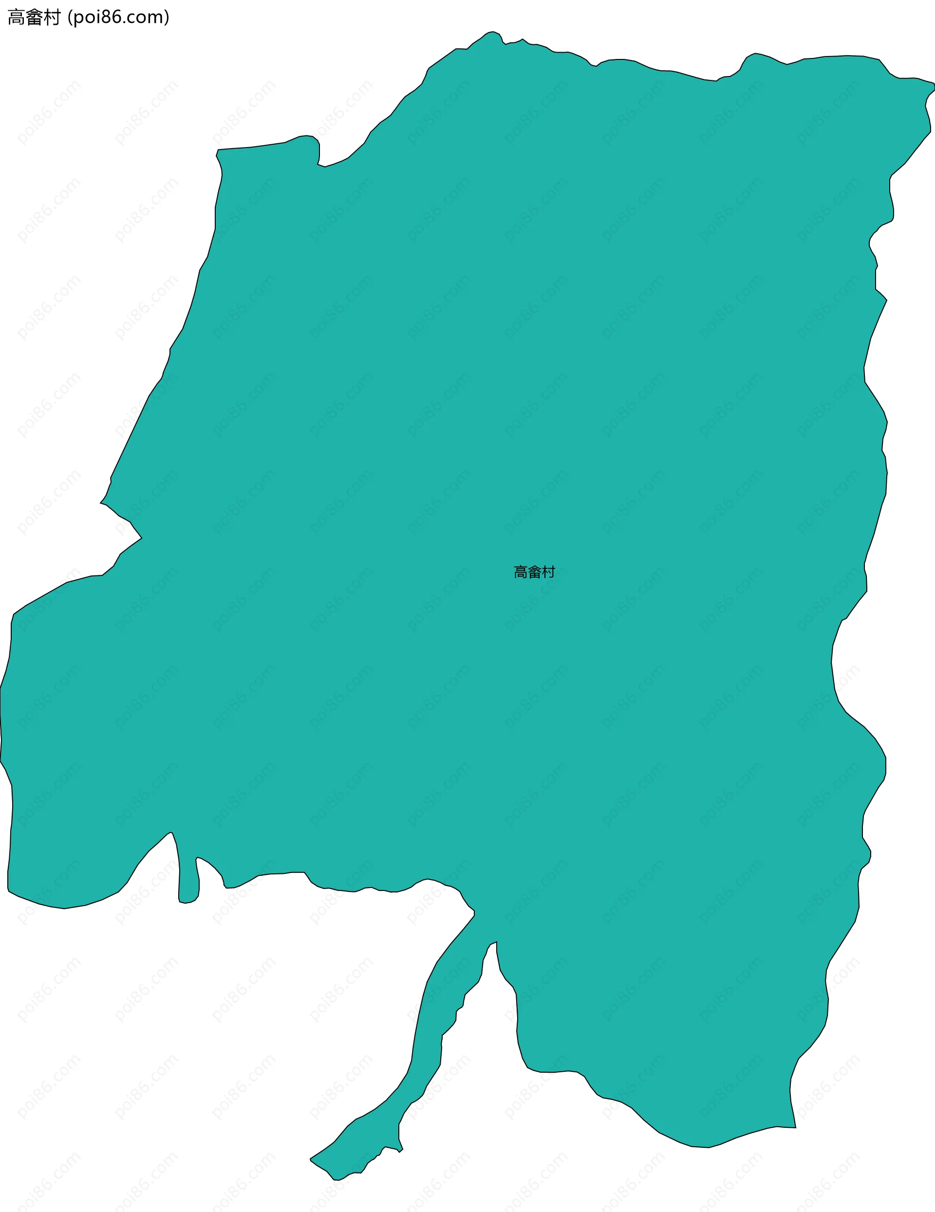 高畲村边界地图