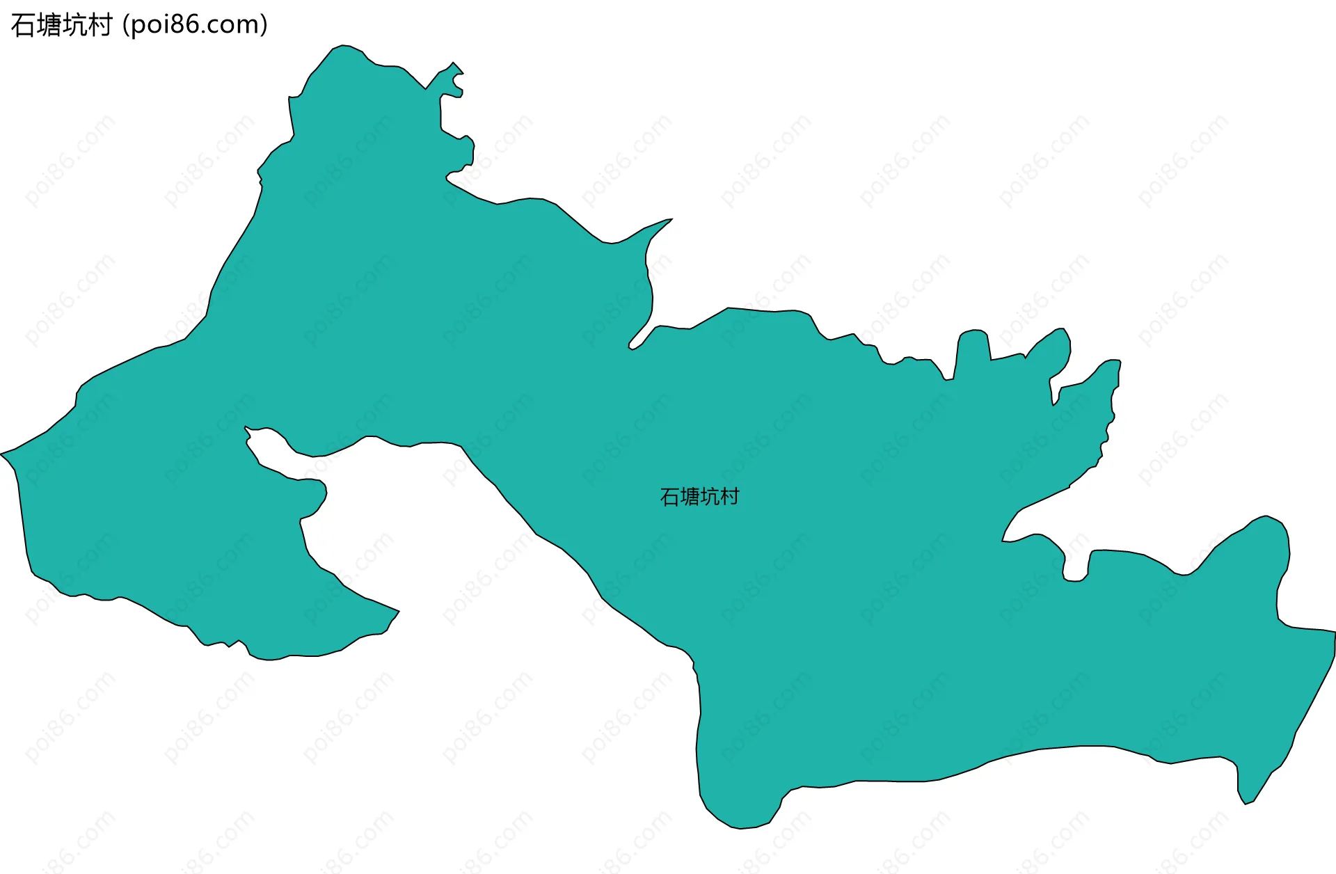 石塘坑村边界地图