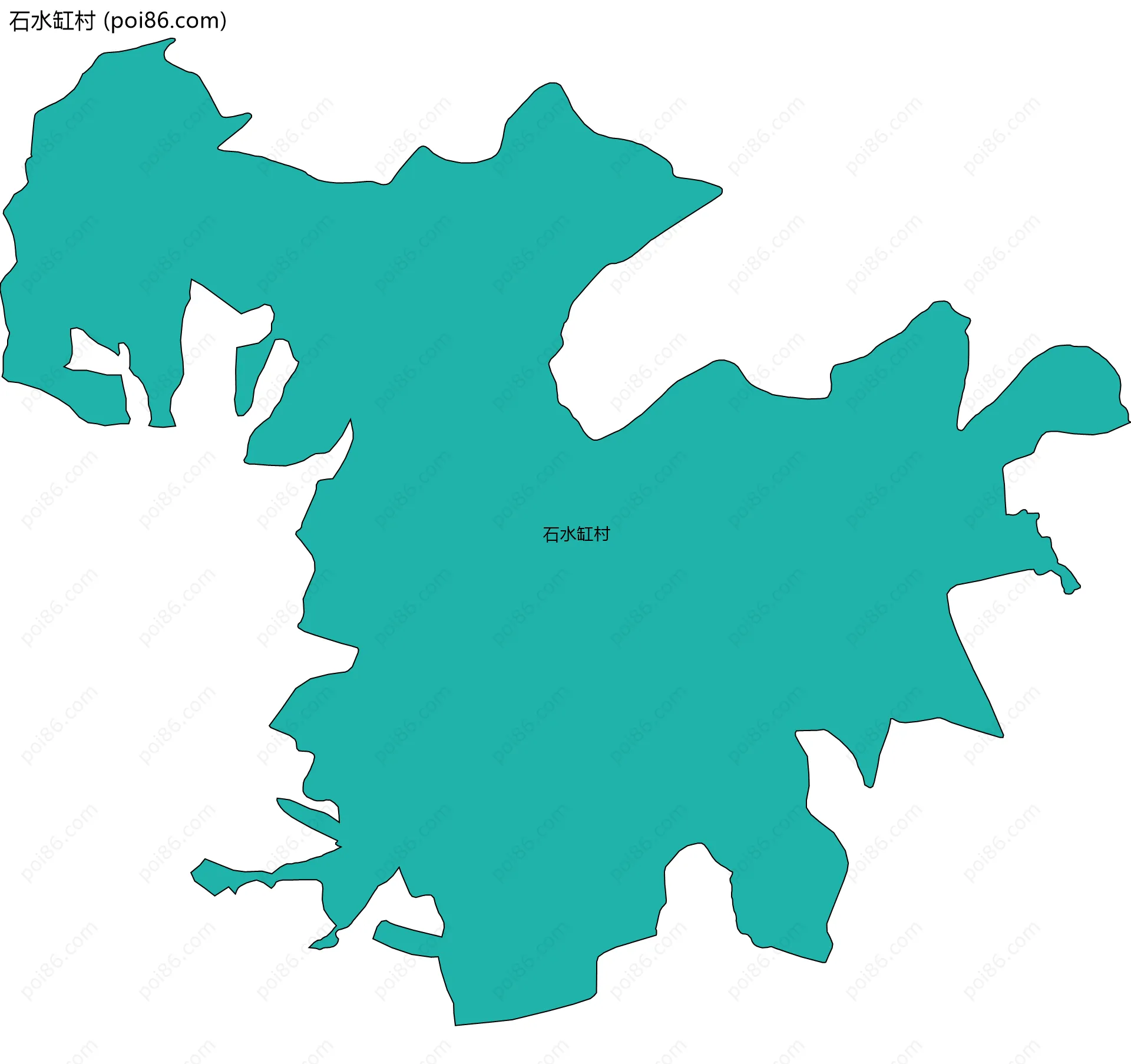 石水缸村边界地图