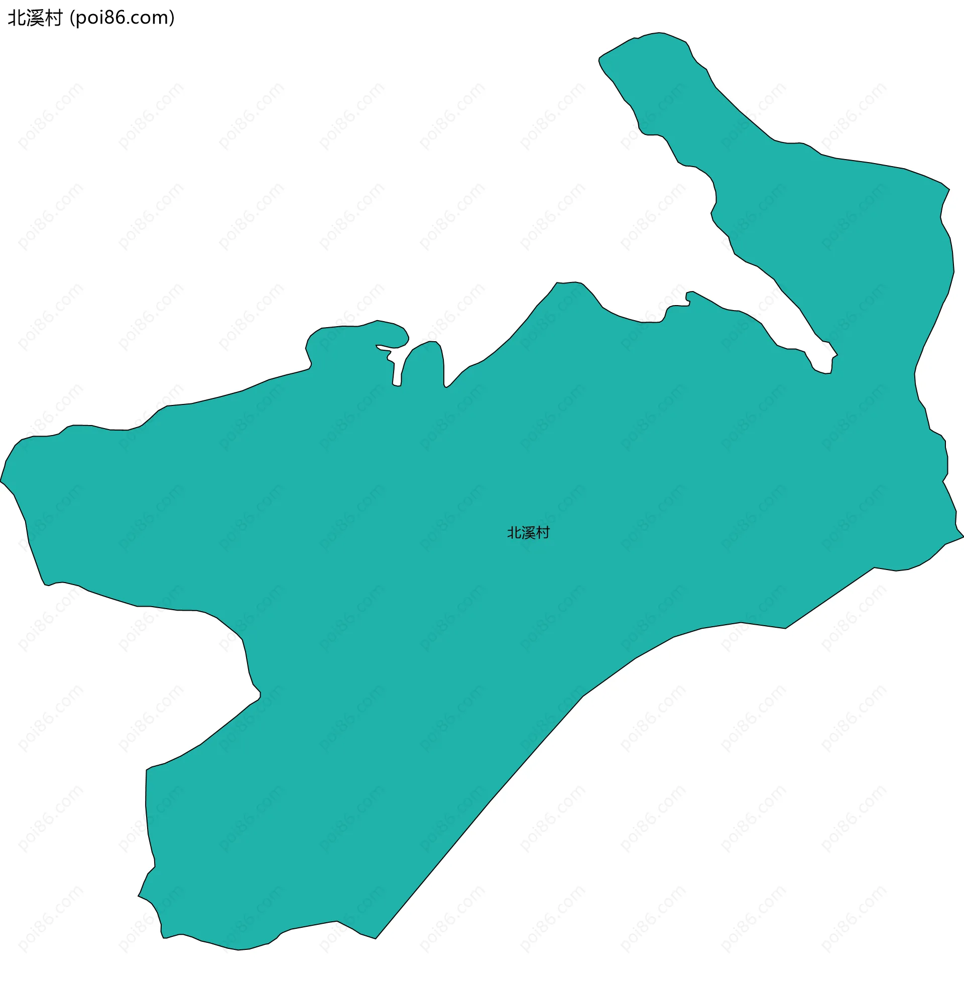 北溪村边界地图