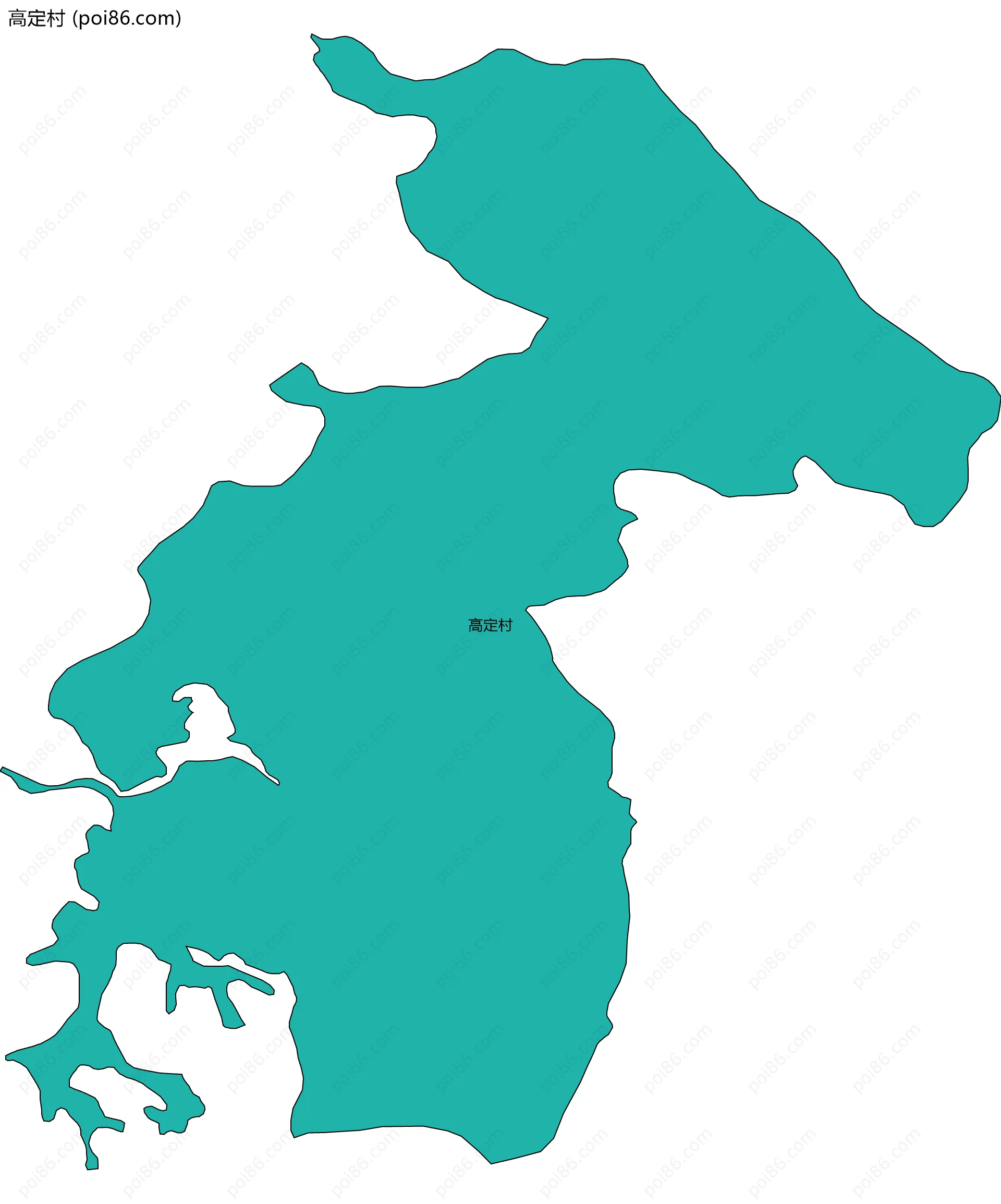高定村边界地图