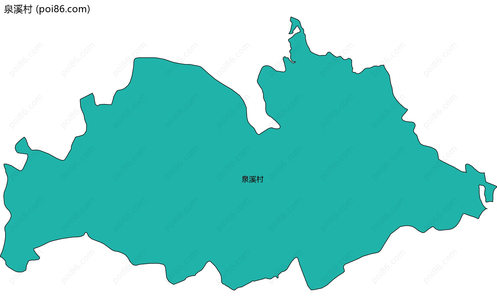 泉溪村边界地图