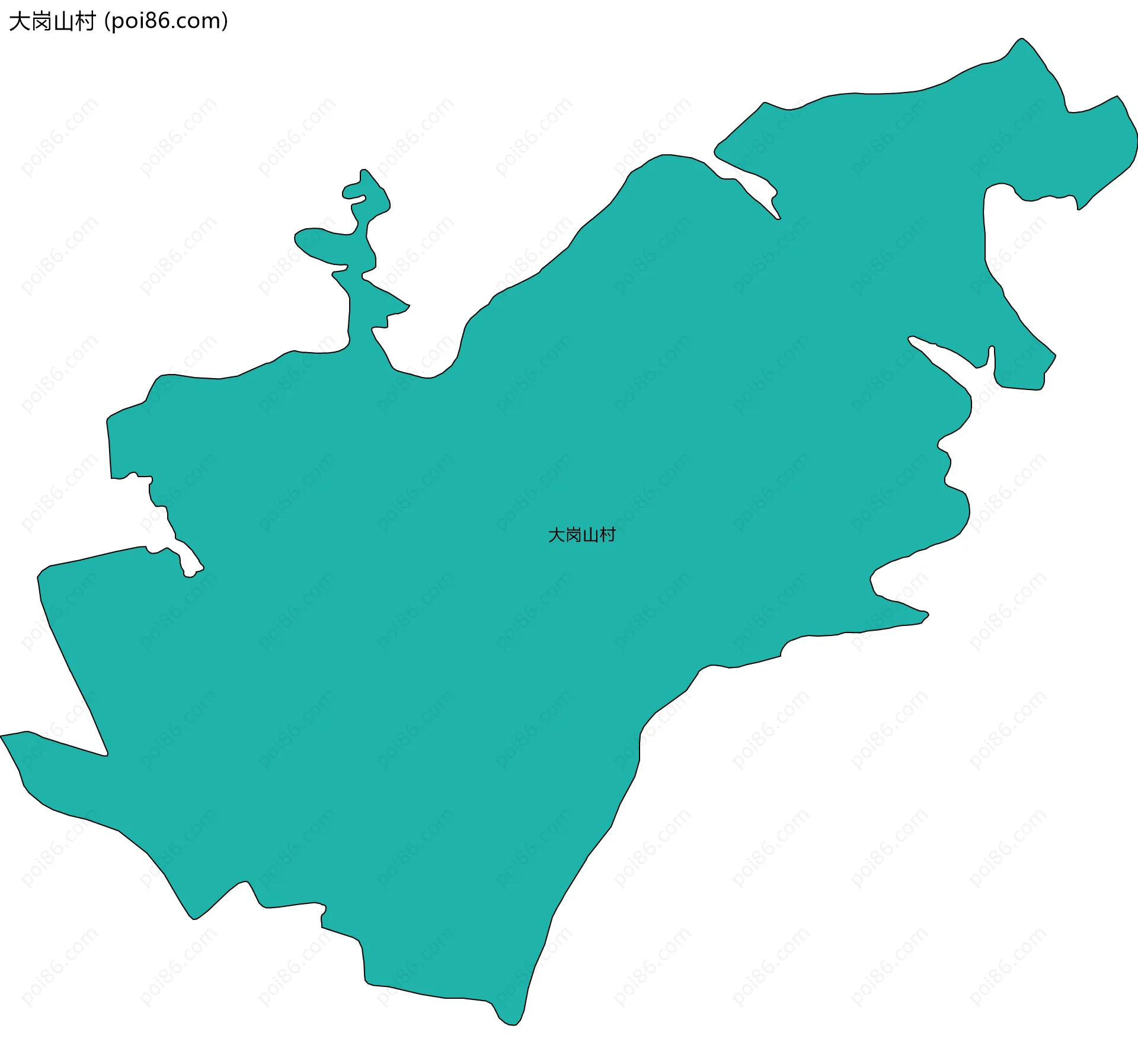 大岗山村边界地图