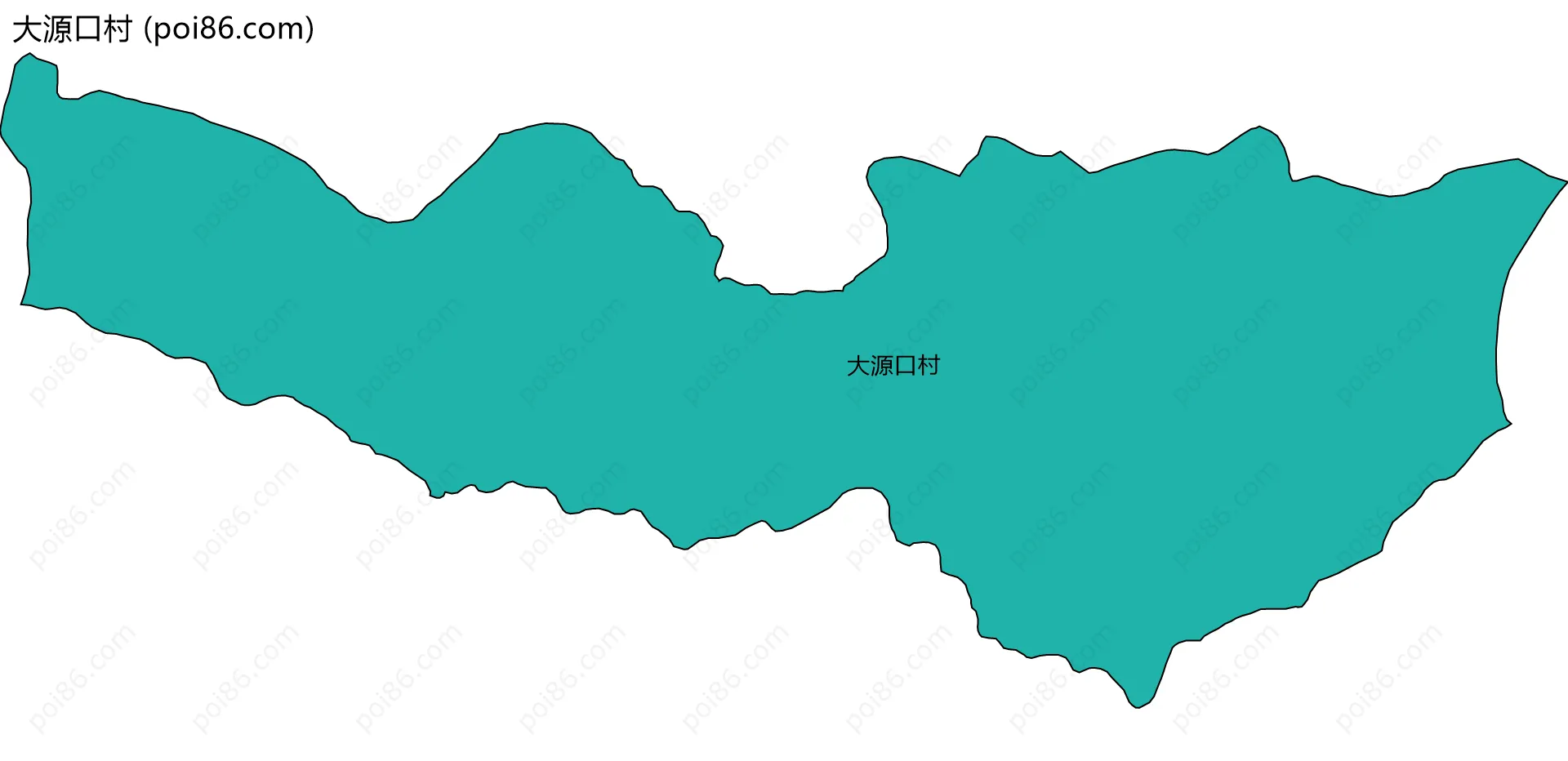 大源口村边界地图