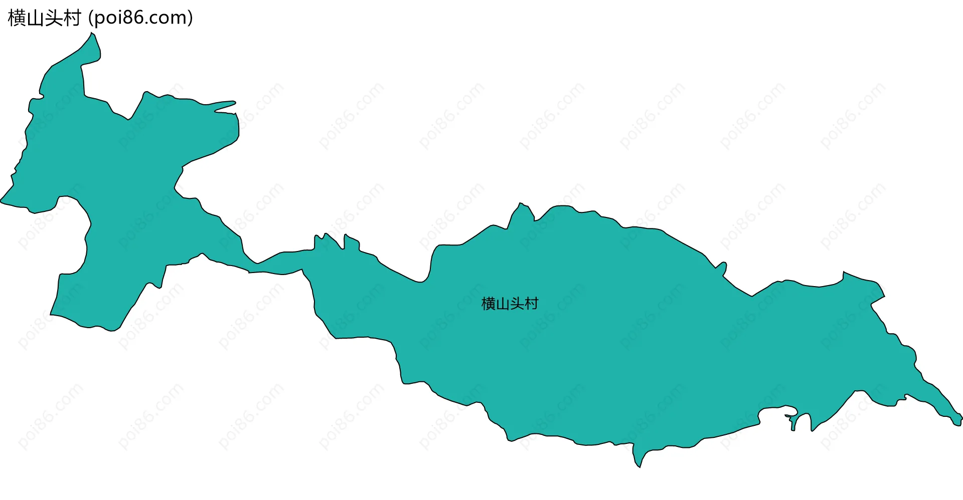 横山头村边界地图