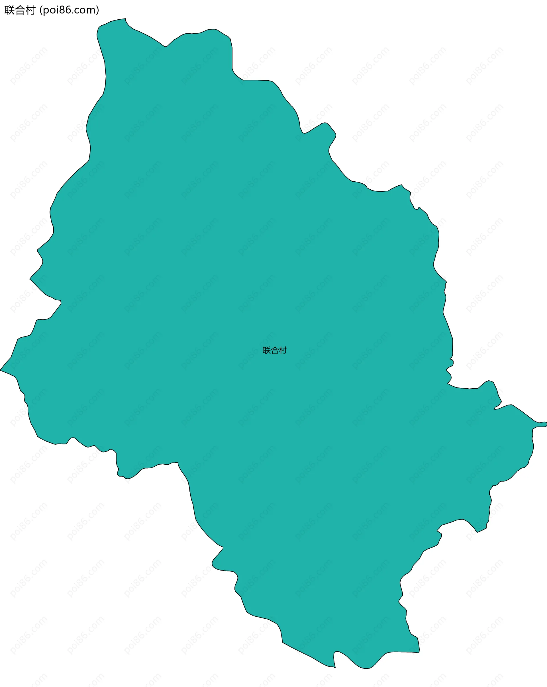 联合村边界地图